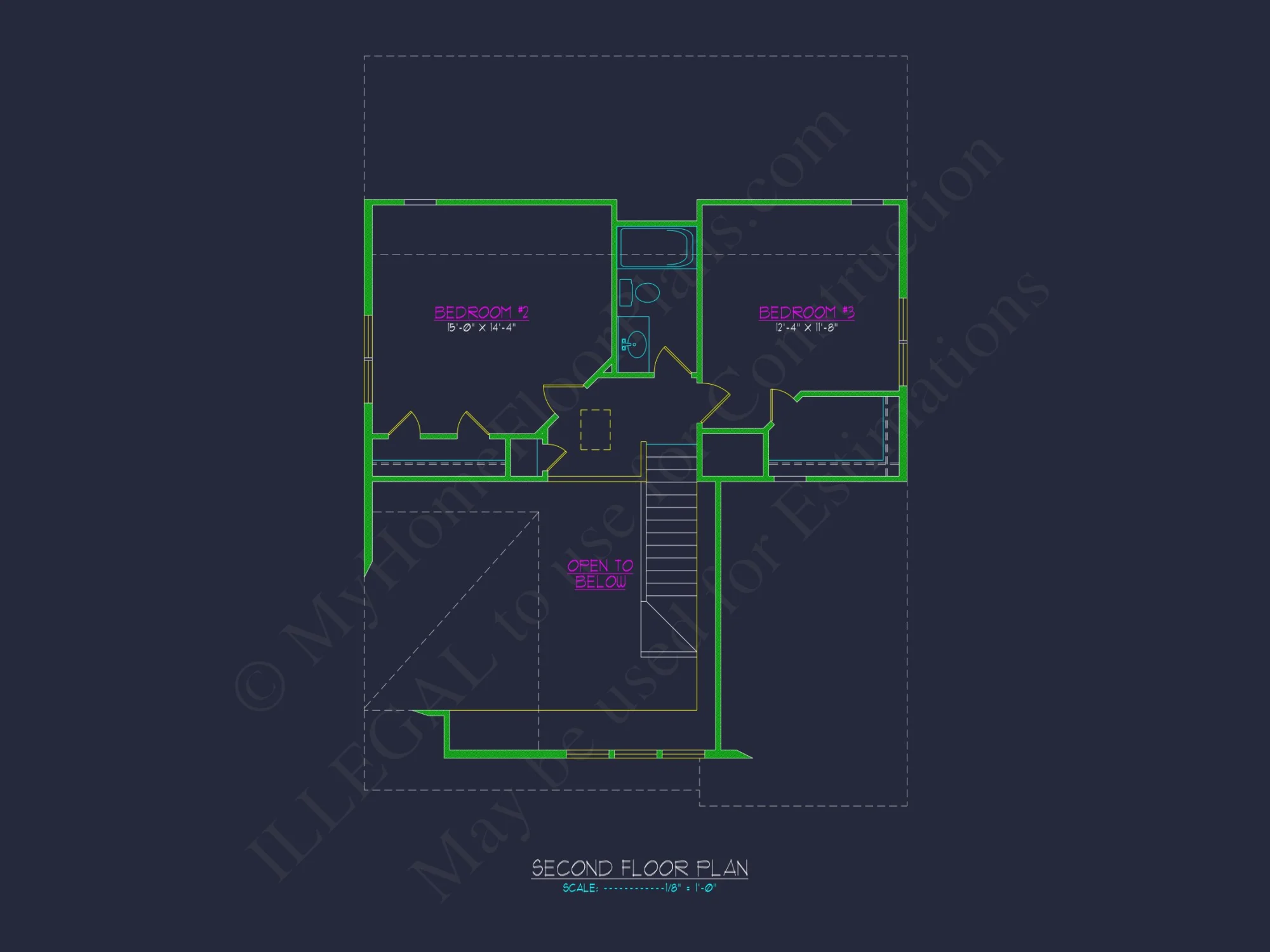 Craftsman house Plan with 1.5 Floors, Open Floor Layout