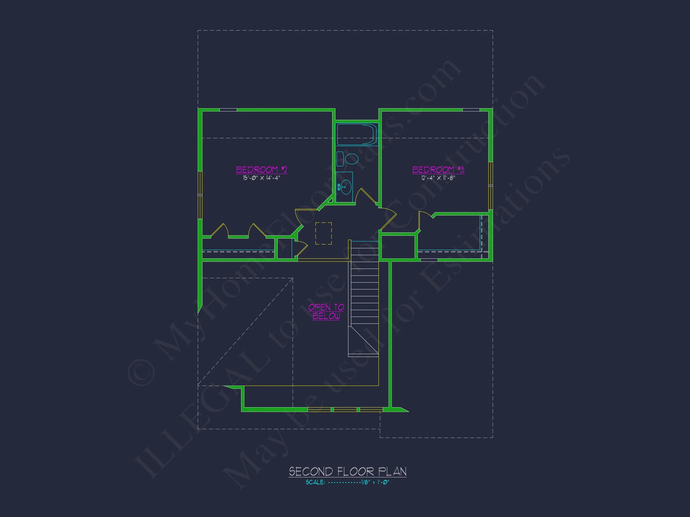 Craftsman house Plan with 1.5 Floors, Open Floor Layout