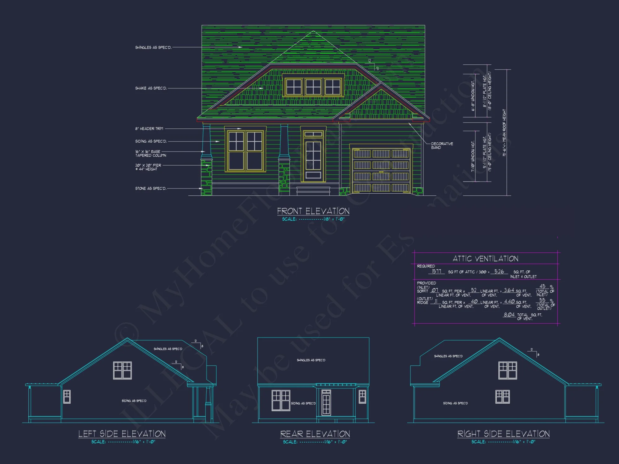 Craftsman house Plan with 1.5 Floors, Open Floor Layout