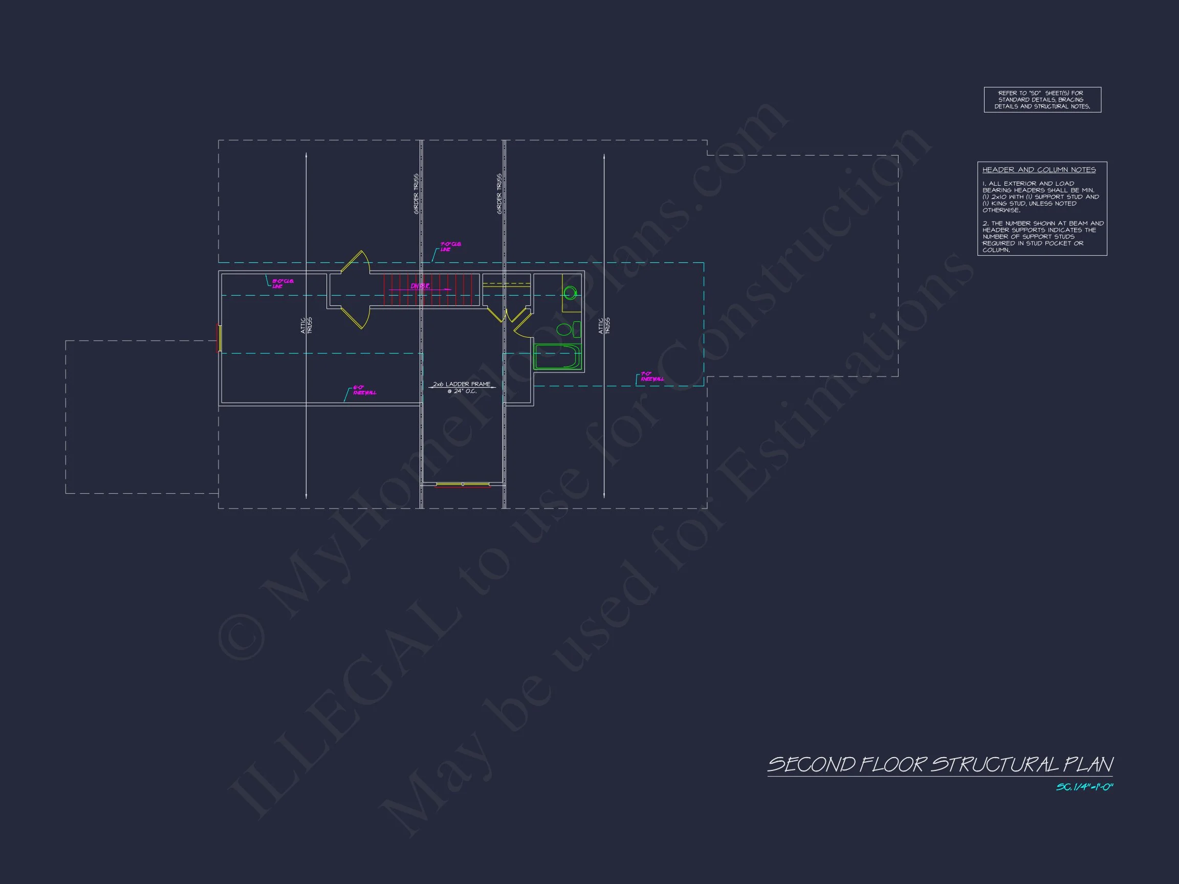 16-1450 HOUSE PLAN - Southern Farmhouse Home Plan - 3-Bed, 2-Bath, 1,850 SF 9 Craftsman house Plan with 2 Story Floor Plan & CAD Designs
