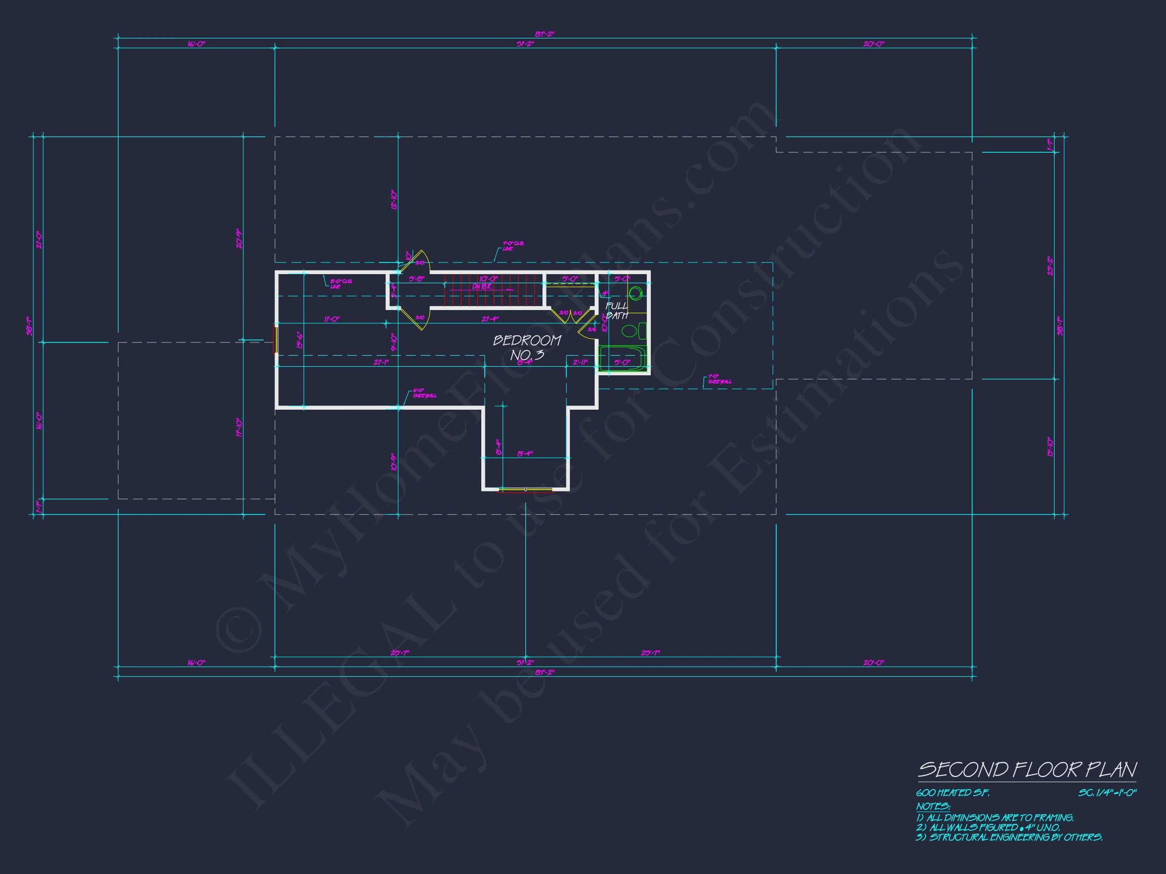 16-1450 HOUSE PLAN - Southern Farmhouse Home Plan - 3-Bed, 2-Bath, 1,850 SF 6 Craftsman house Plan with 2 Story Floor Plan & CAD Designs