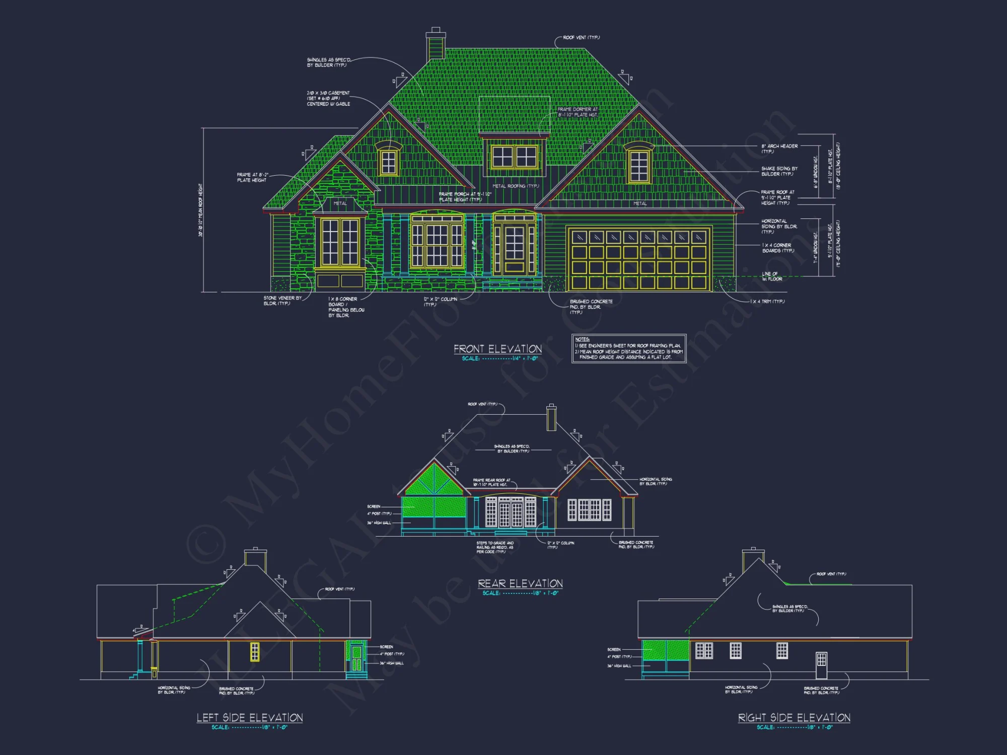 Modern Craftsman house Plan with Spacious Features and Options