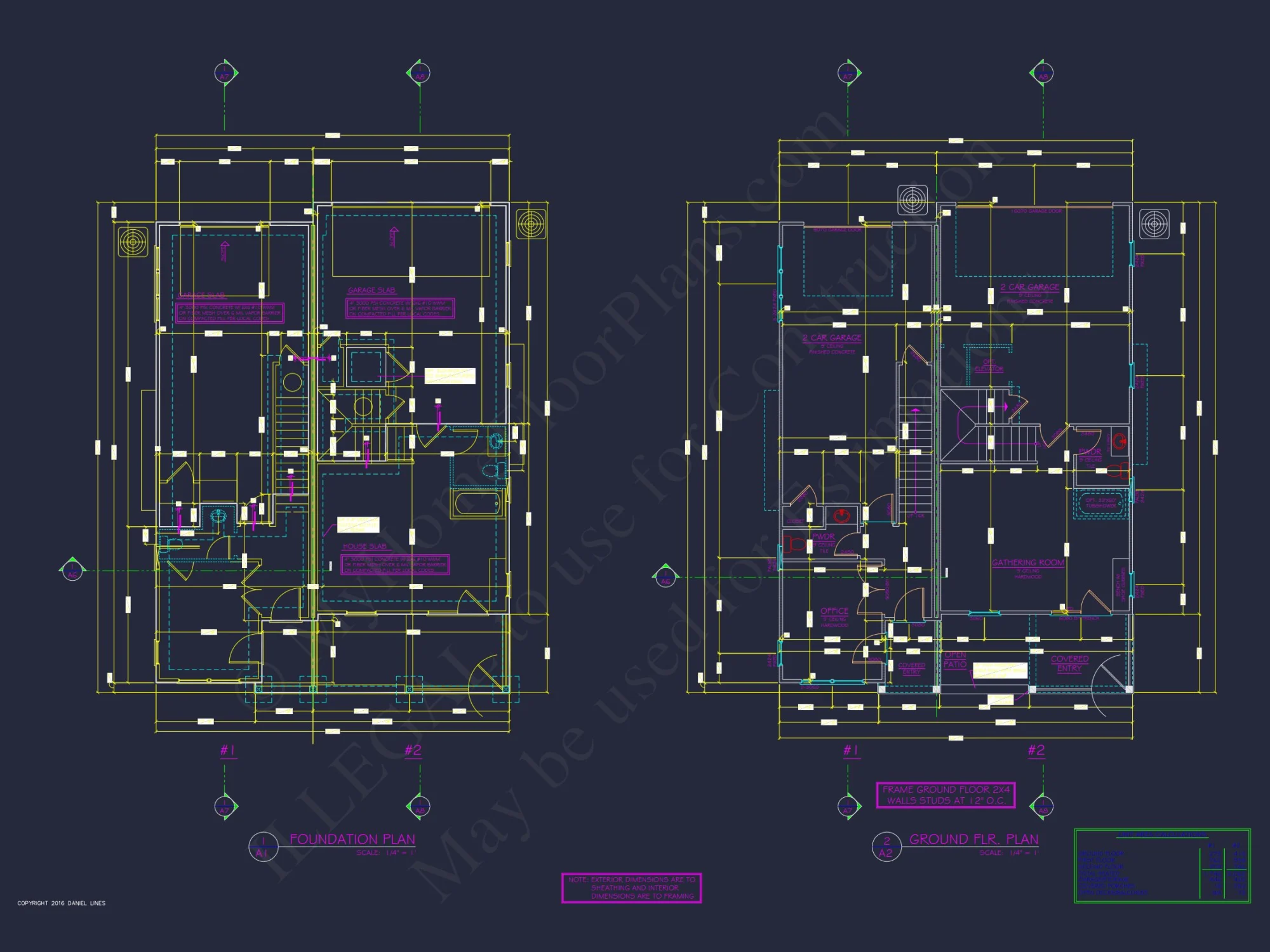 Spacious Duplex house Plans with Architectural Designs Blueprint