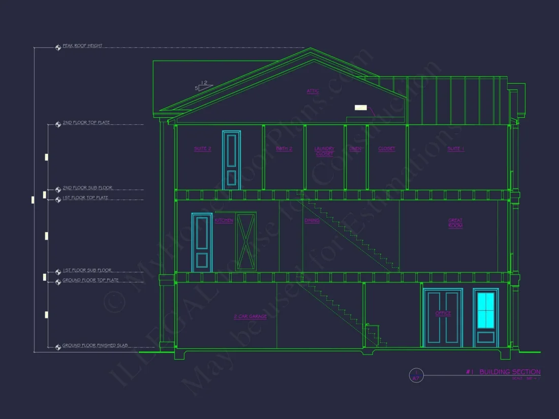Spacious Duplex house Plans with Architectural Designs Blueprint