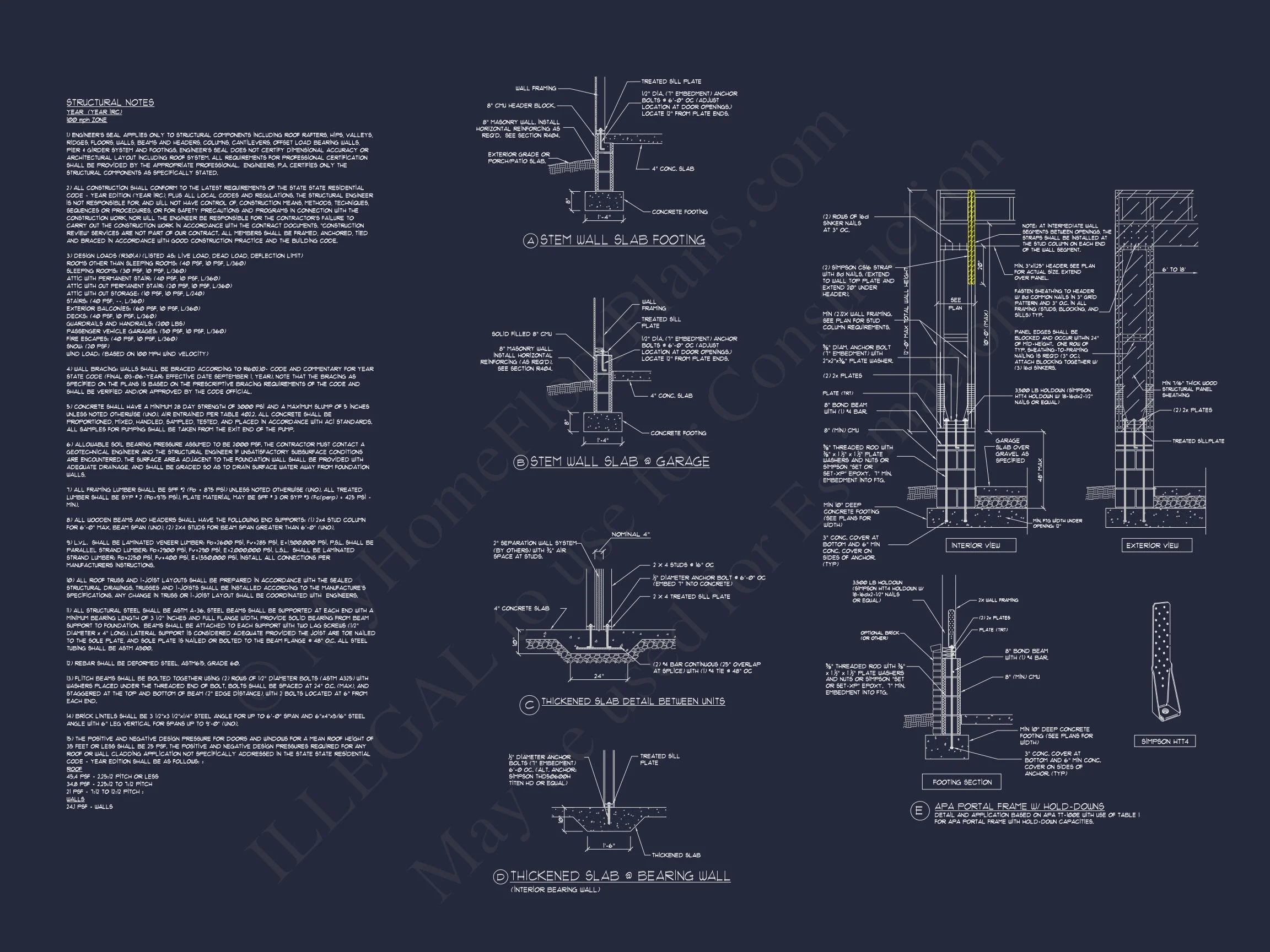 16-1064 HOUSE PLAN - Traditional Ranch House Plan - 3-Bed, 2-Bath, 2,600 SF 14 Stunning Duplex house Plan with CAD Designs and Blueprints