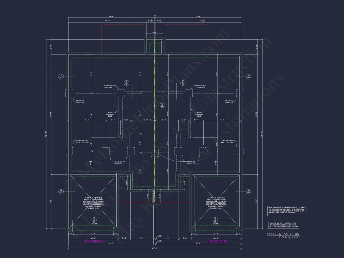 Stunning Duplex house Plan with CAD Designs and Blueprints