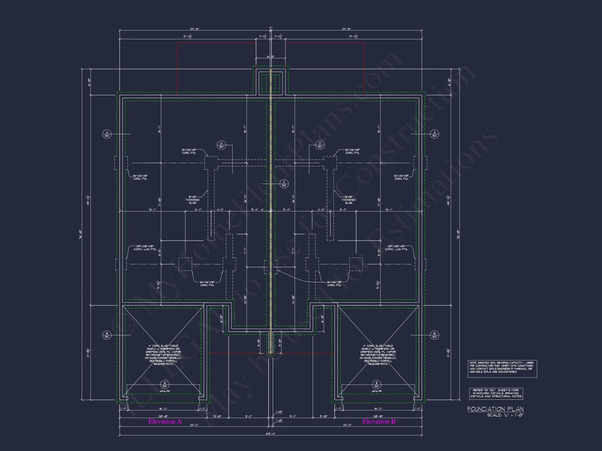 16-1064 HOUSE PLAN - Traditional Ranch House Plan - 3-Bed, 2-Bath, 2,600 SF 10 Stunning Duplex house Plan with CAD Designs and Blueprints