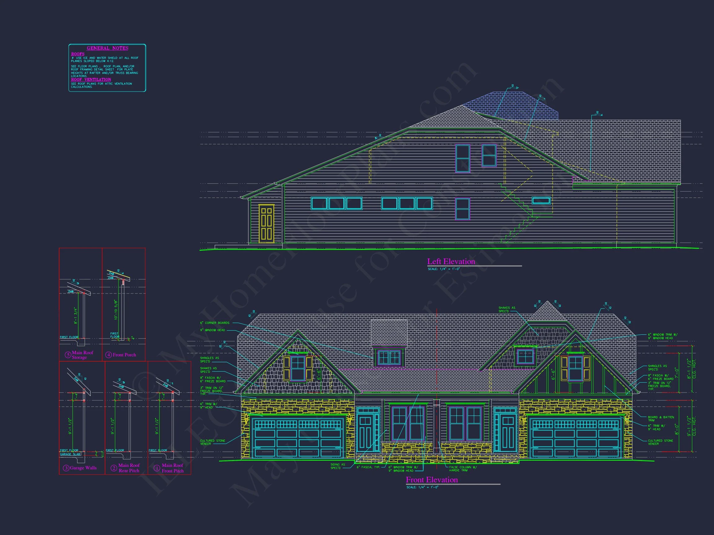 16-1064 HOUSE PLAN - Traditional Ranch House Plan - 3-Bed, 2-Bath, 2,600 SF 4 Stunning Duplex house Plan with CAD Designs and Blueprints