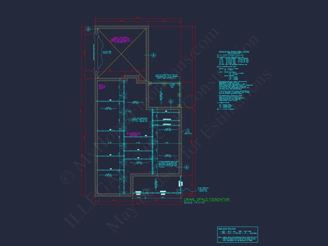 Craftsman Ranch house Plan with Detailed Floor Plan and CAD Designs