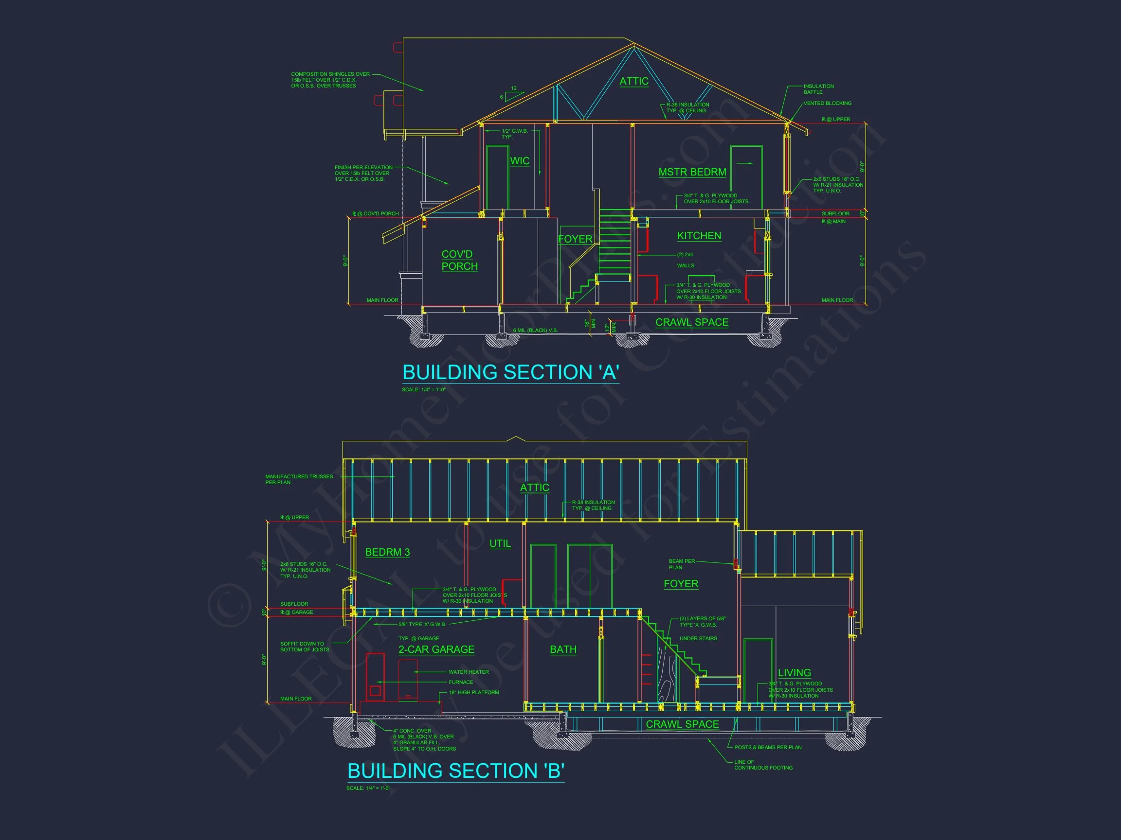 15-2068 HOUSE PLAN - Craftsman House Plan with 4 Bedrooms and Vaulted Designs 10 Craftsman house Plan with 4 Bedrooms and Vaulted Designs