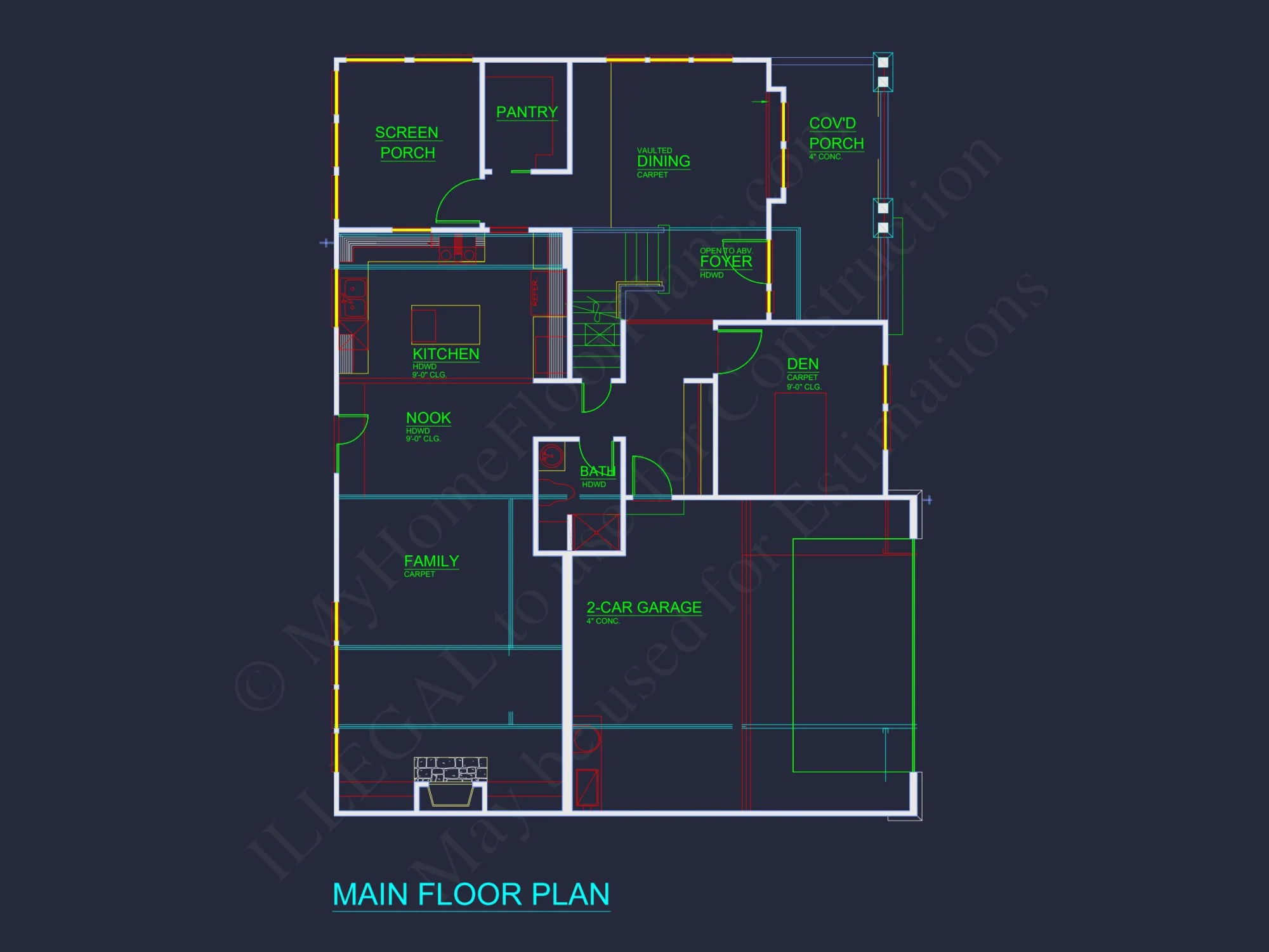 Craftsman house Plan with 4 Bedrooms and Vaulted Designs
