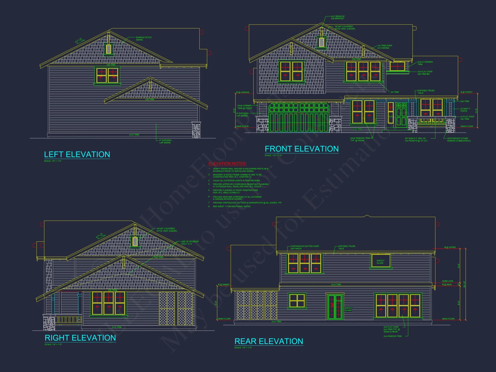 Craftsman house Plan with 4 Bedrooms and Vaulted Designs