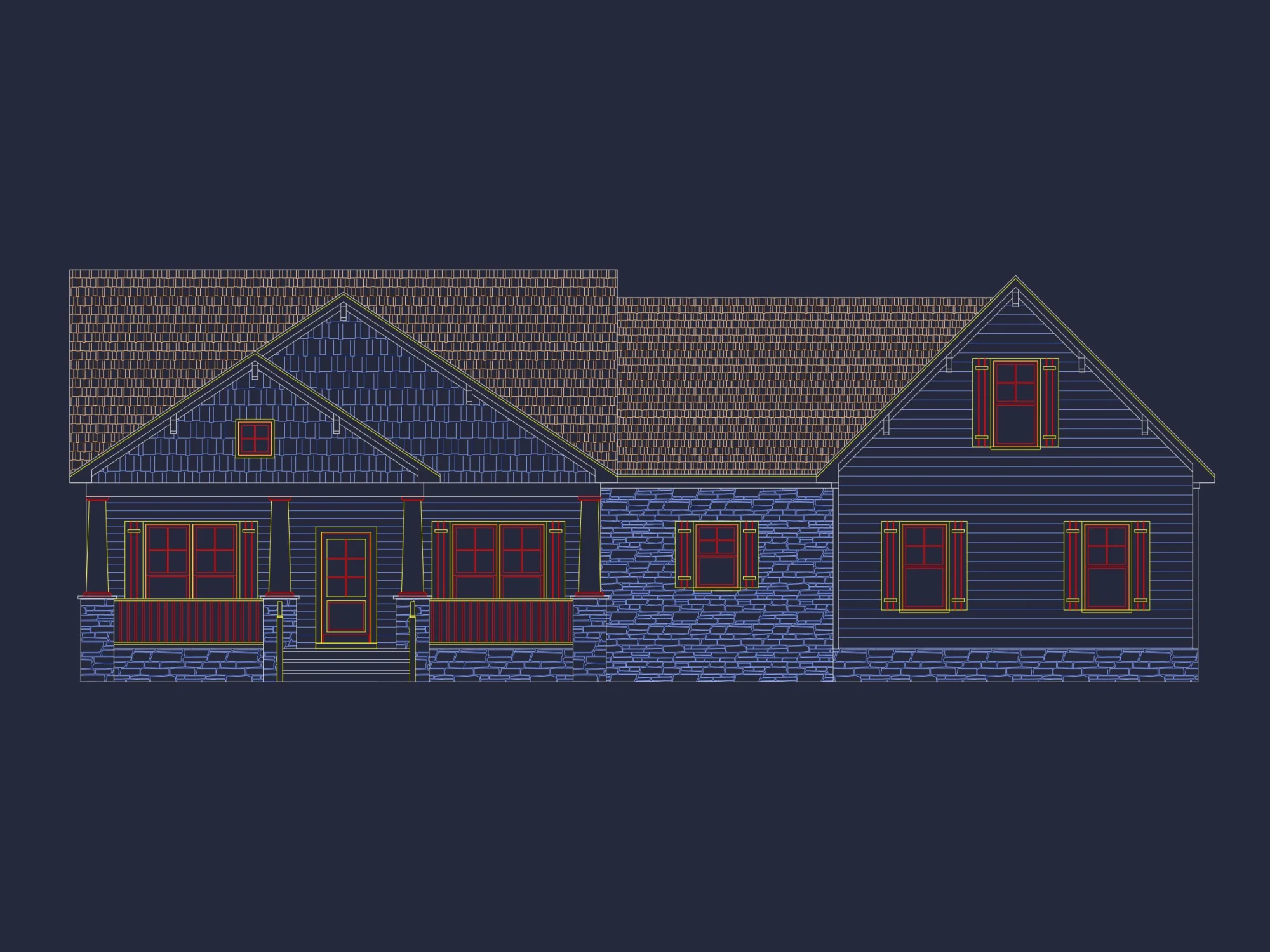 Spacious 3-Bedroom house Plan with Blueprint and CAD Designs