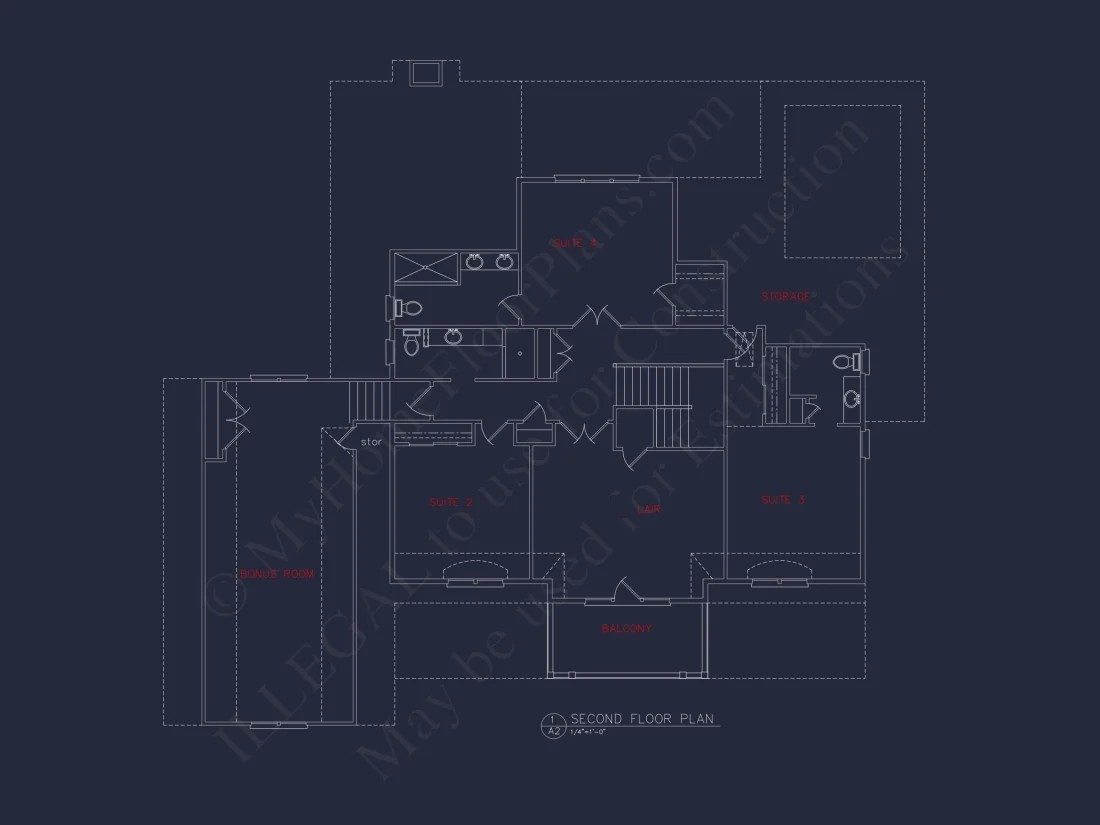 Luxury 4-Bed house Plan with Spacious Layouts and CAD Designs