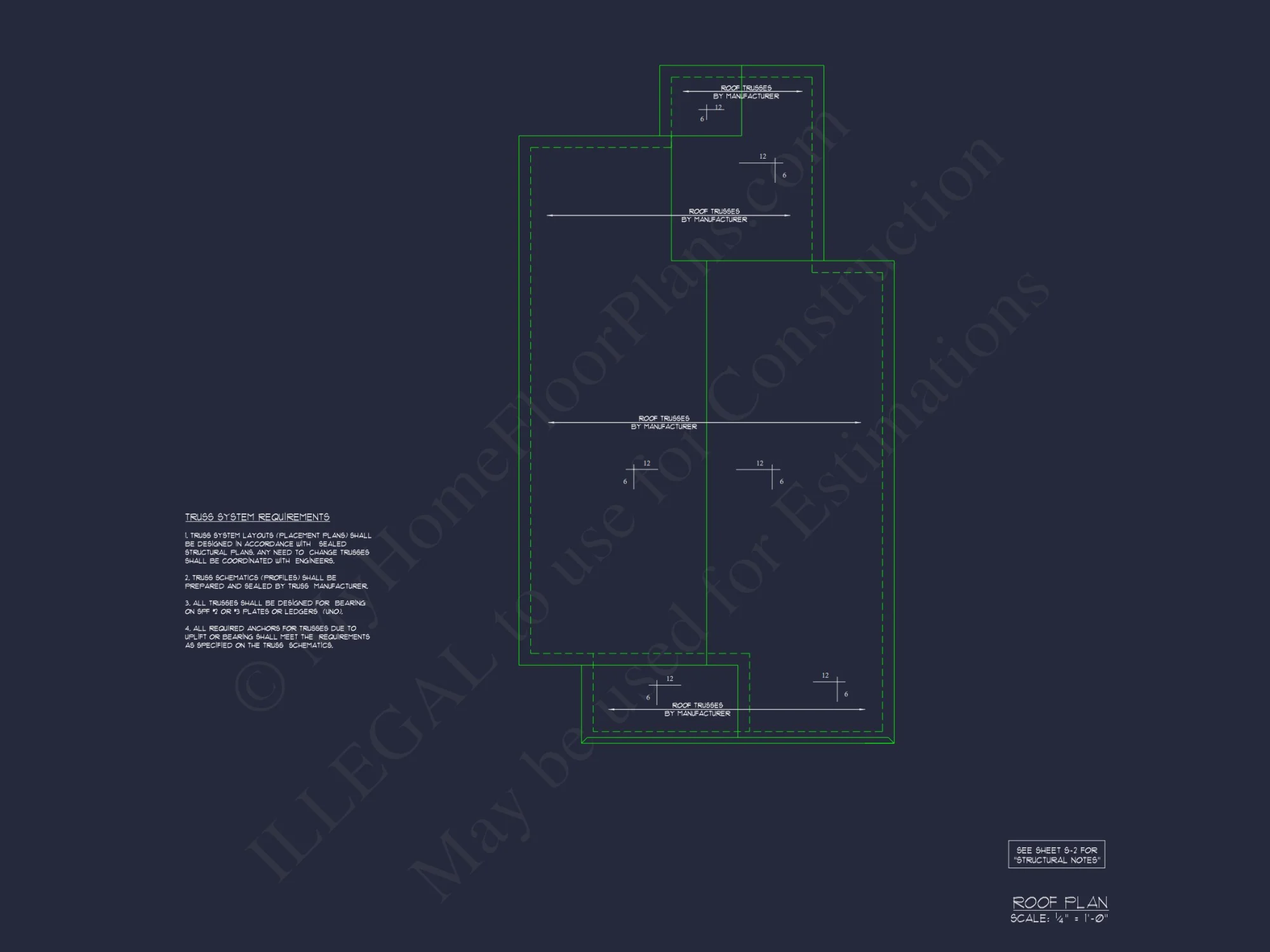 Modern 4-Bedroom house Floor Plan with CAD Designs & Blueprint