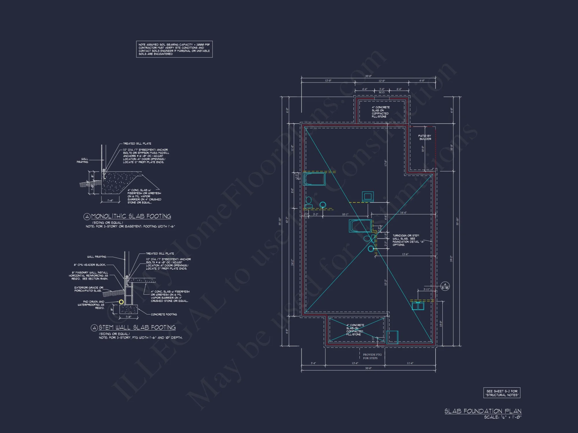 Modern 4-Bedroom house Floor Plan with CAD Designs & Blueprint
