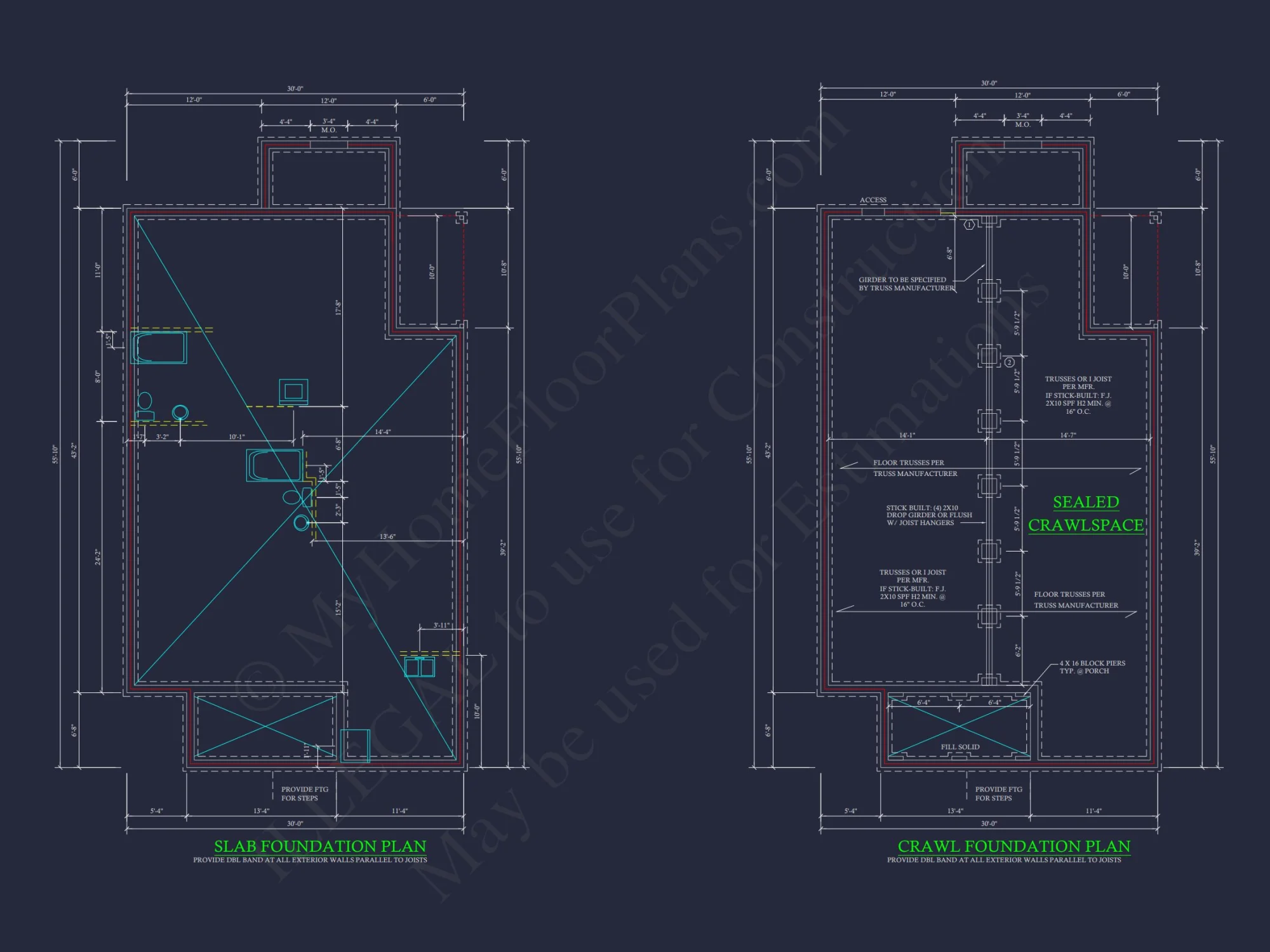 Modern 4-Bedroom house Floor Plan with CAD Designs & Blueprint