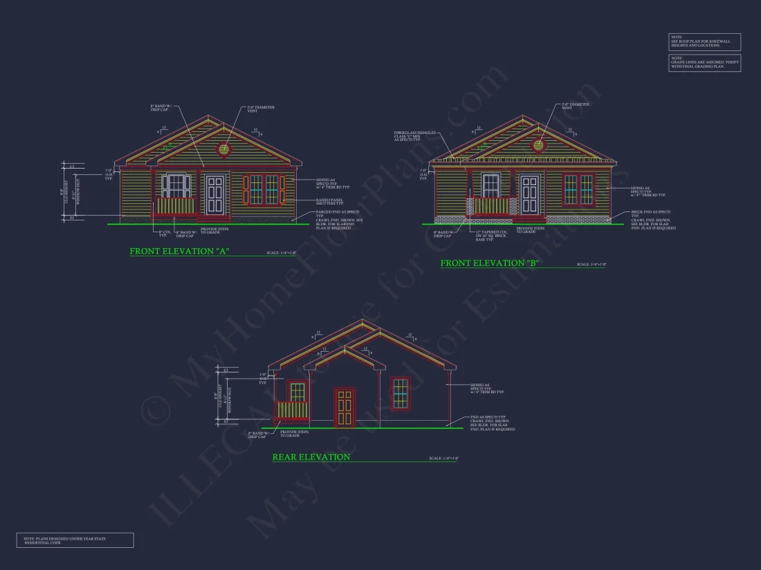 Modern 4-Bedroom house Floor Plan with CAD Designs & Blueprint