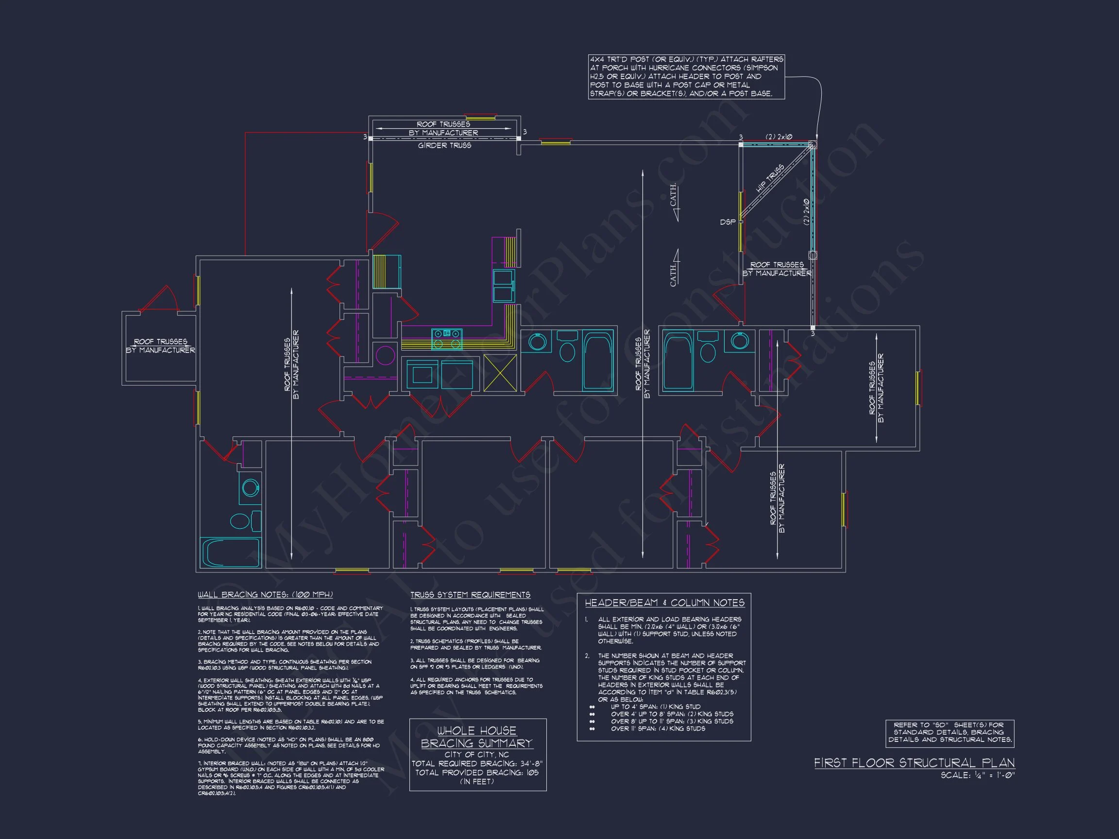 15-1903 HOUSE PLAN - Affordable Ranch House Floor Plan with 6 Bedrooms and CAD Designs 11 Affordable Ranch house Floor Plan with 6 Bedrooms and CAD Designs
