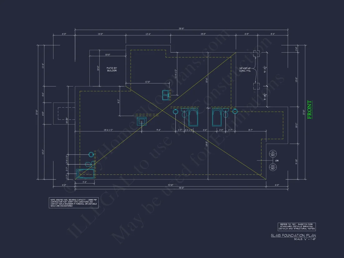 Affordable Ranch house Floor Plan with 6 Bedrooms and CAD Designs
