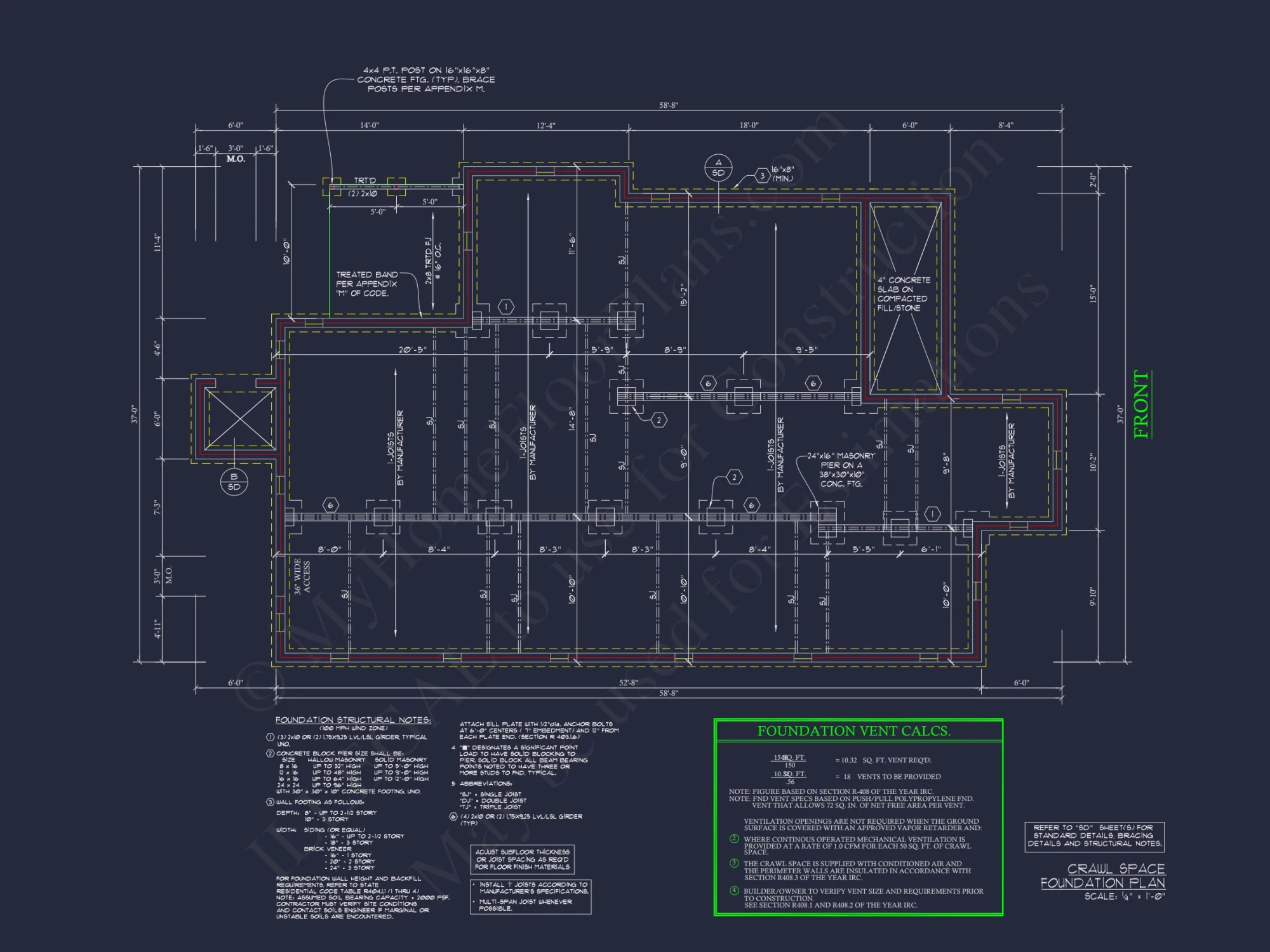 Affordable Ranch house Floor Plan with 6 Bedrooms and CAD Designs