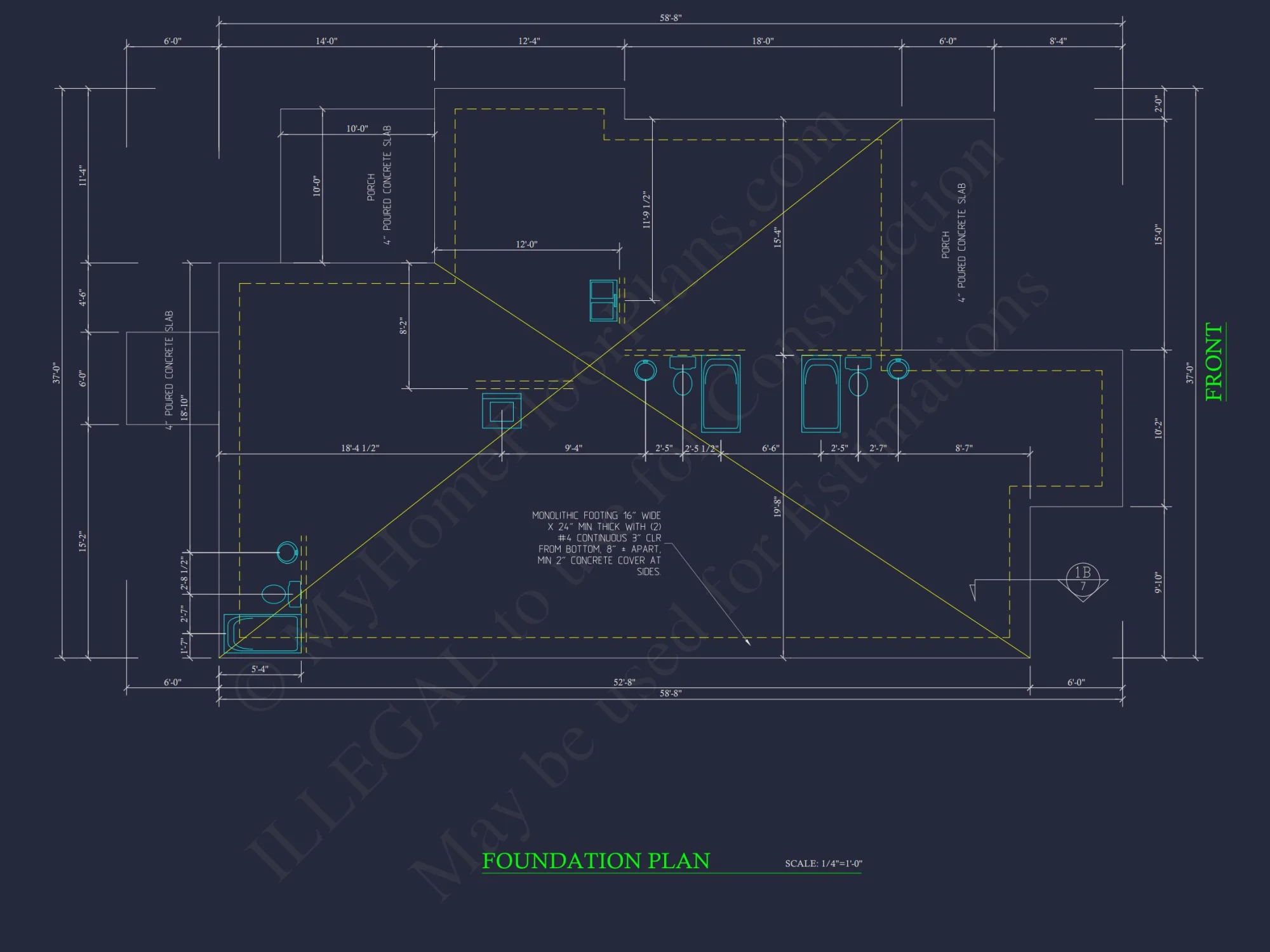 Affordable Ranch house Floor Plan with 6 Bedrooms and CAD Designs