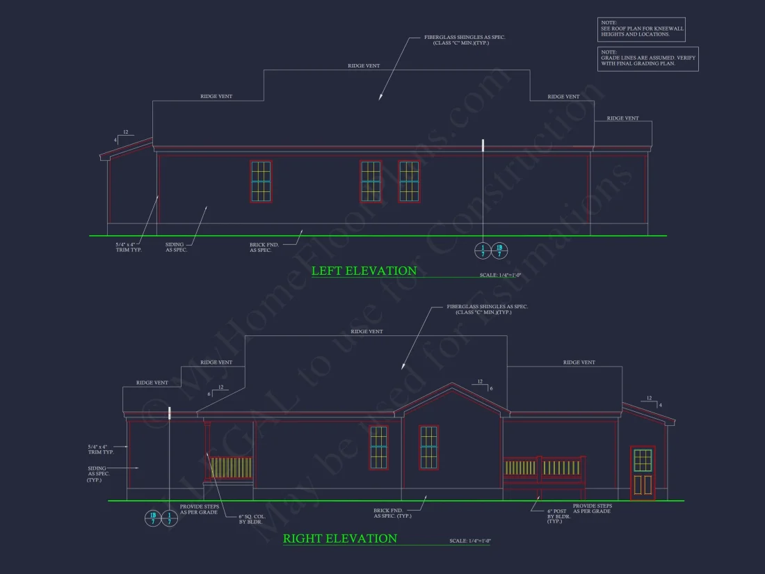 Affordable Ranch house Floor Plan with 6 Bedrooms and CAD Designs