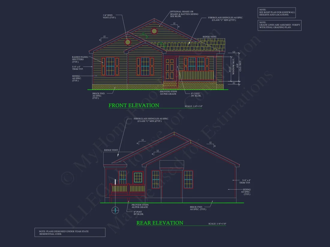 Affordable Ranch house Floor Plan with 6 Bedrooms and CAD Designs