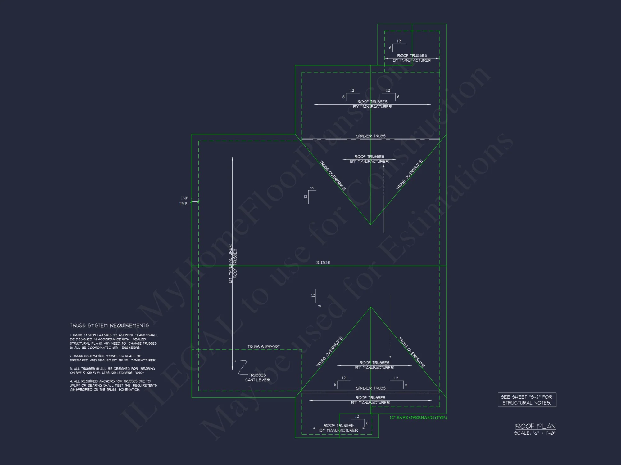 34' WIDE SINGLE STORY house FLOOR PLAN CAD BLUEPRINTS