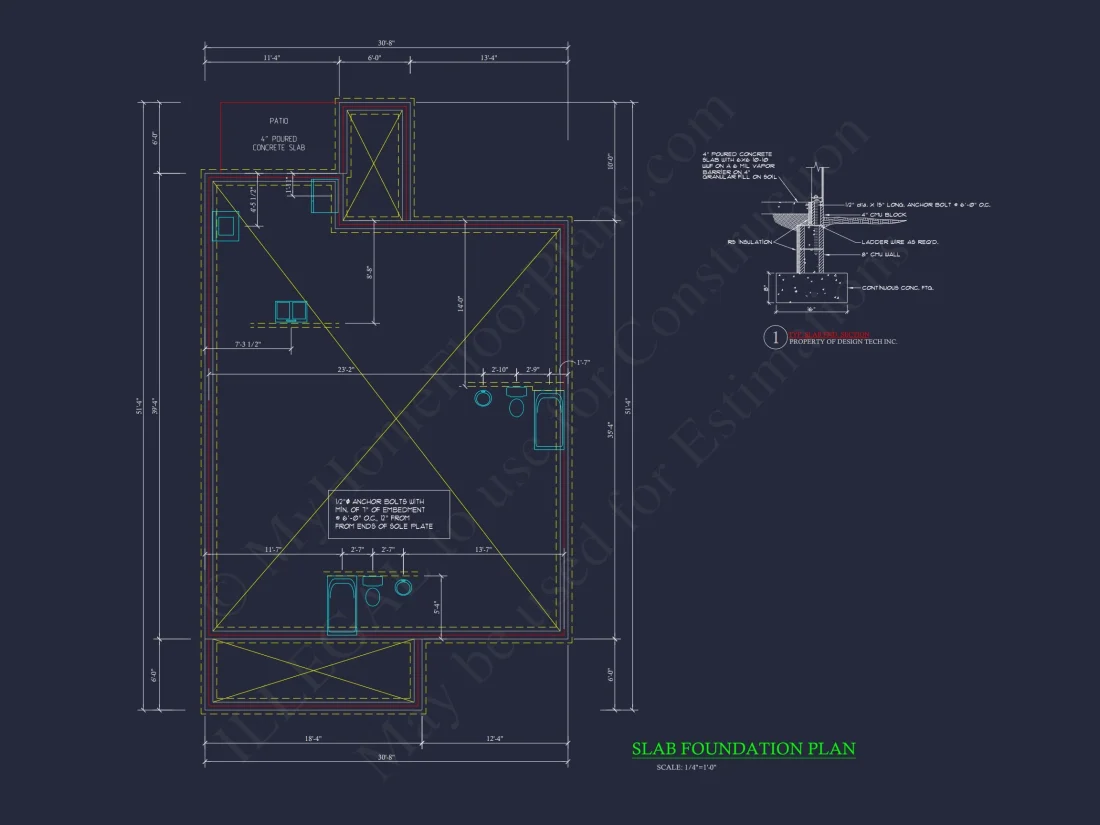 1130 Sq. Ft. house Plan with Open Floor Blueprint