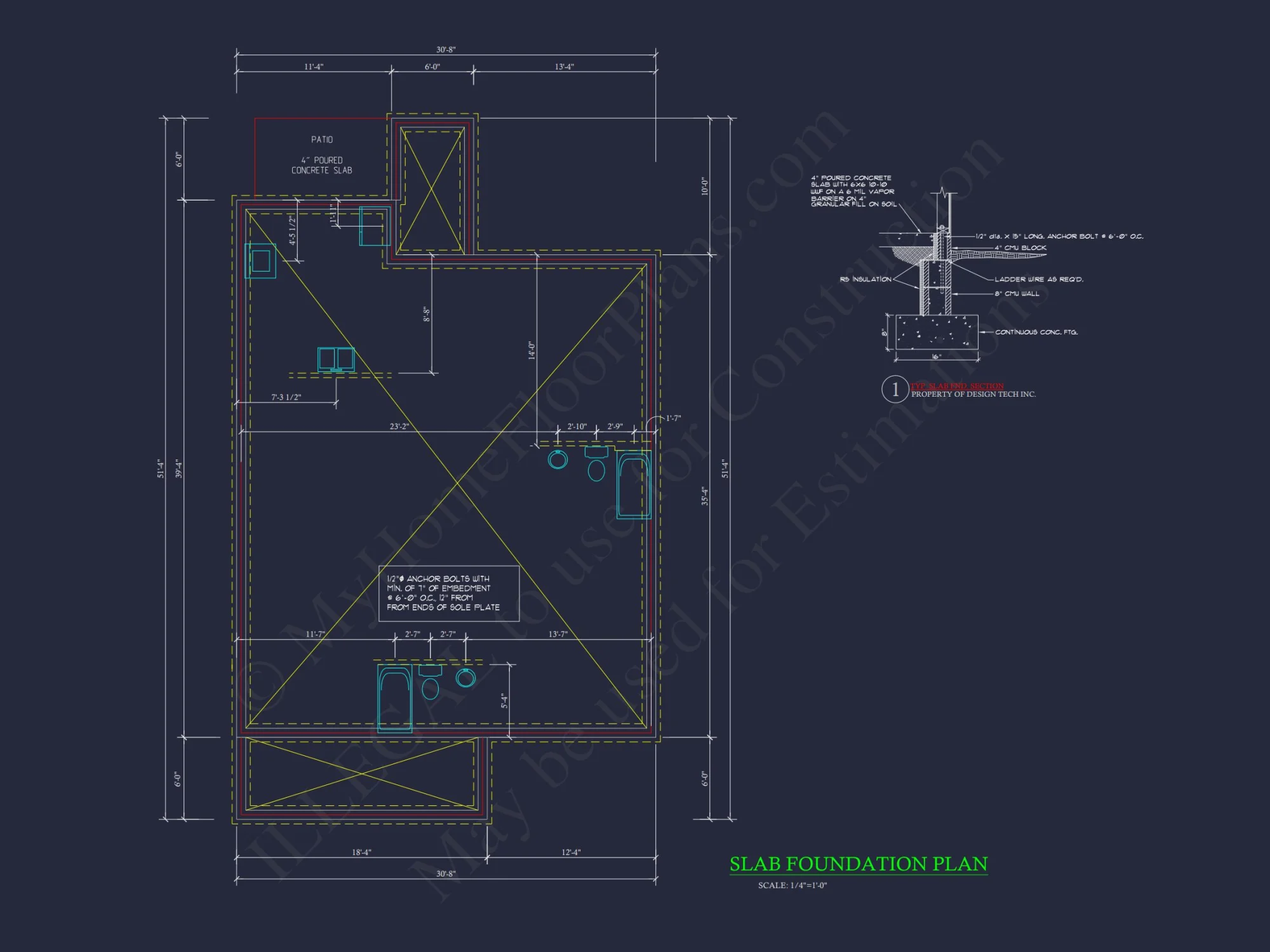 1130 Sq. Ft. house Plan with Open Floor Blueprint