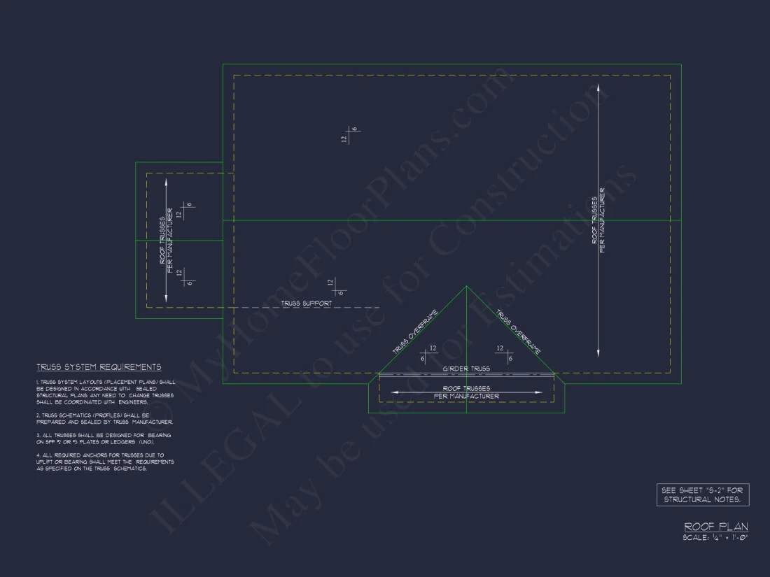 Small Ranch house Plan with Open Floor Blueprint & CAD Designs