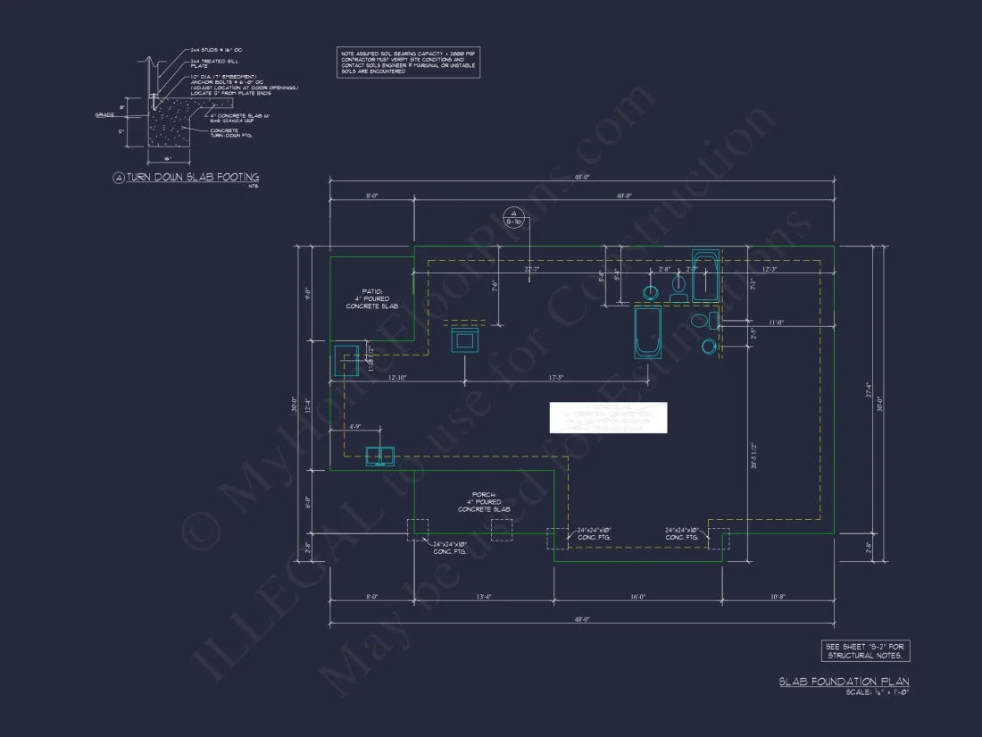 Small Ranch house Plan with Open Floor Blueprint & CAD Designs