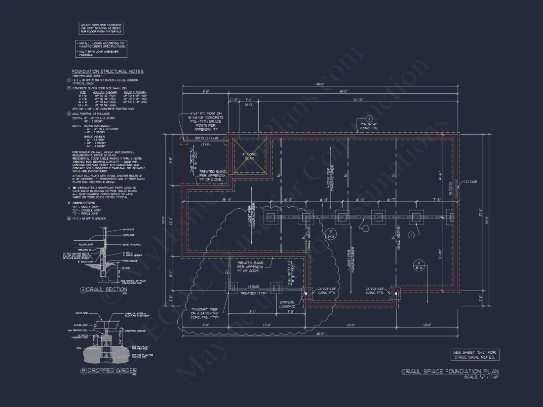 Small Ranch house Plan with Open Floor Blueprint & CAD Designs