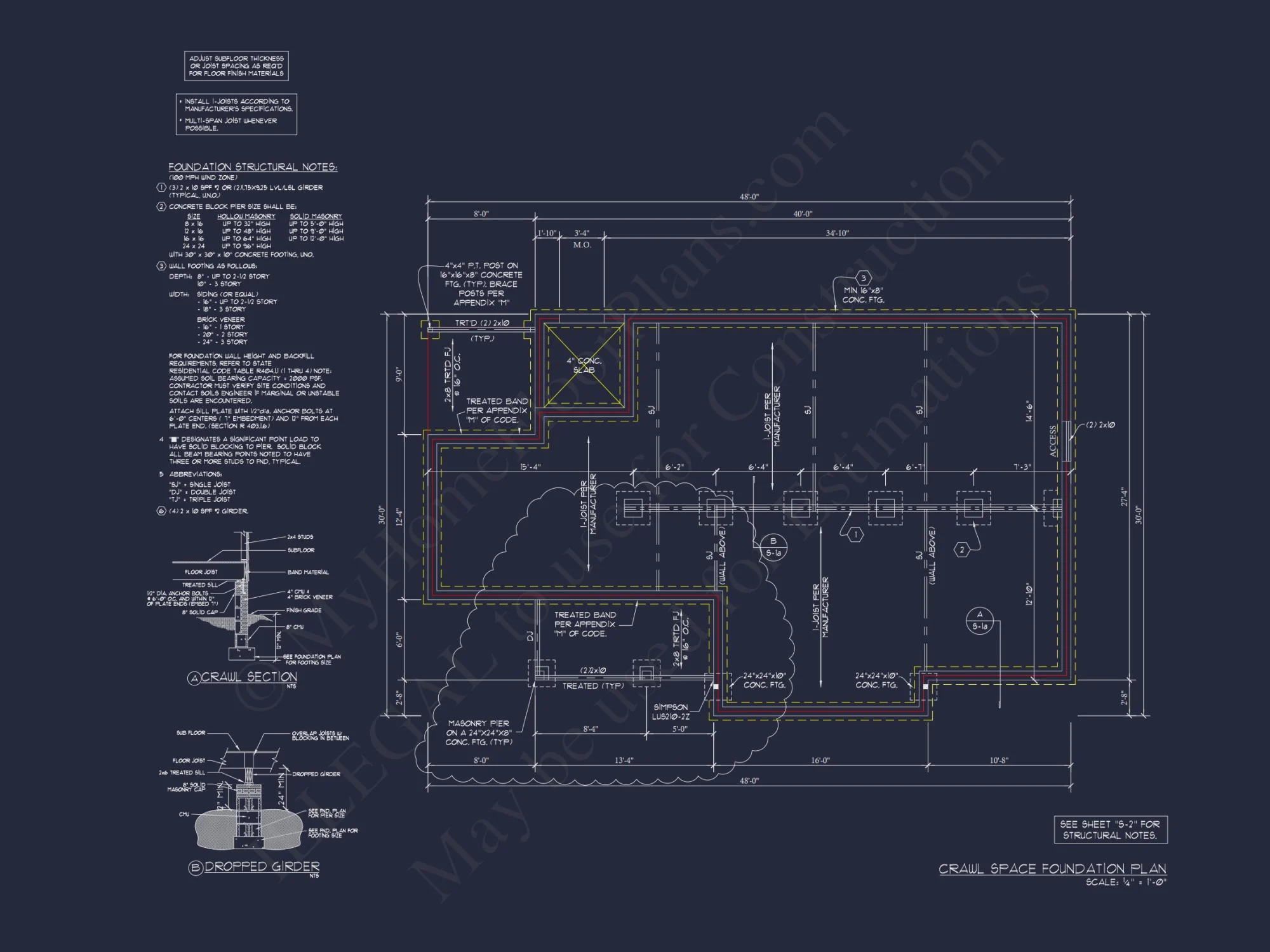 Small Ranch house Plan with Open Floor Blueprint & CAD Designs
