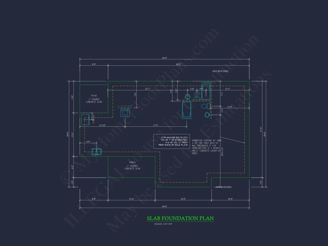 Small Ranch house Plan with Open Floor Blueprint & CAD Designs