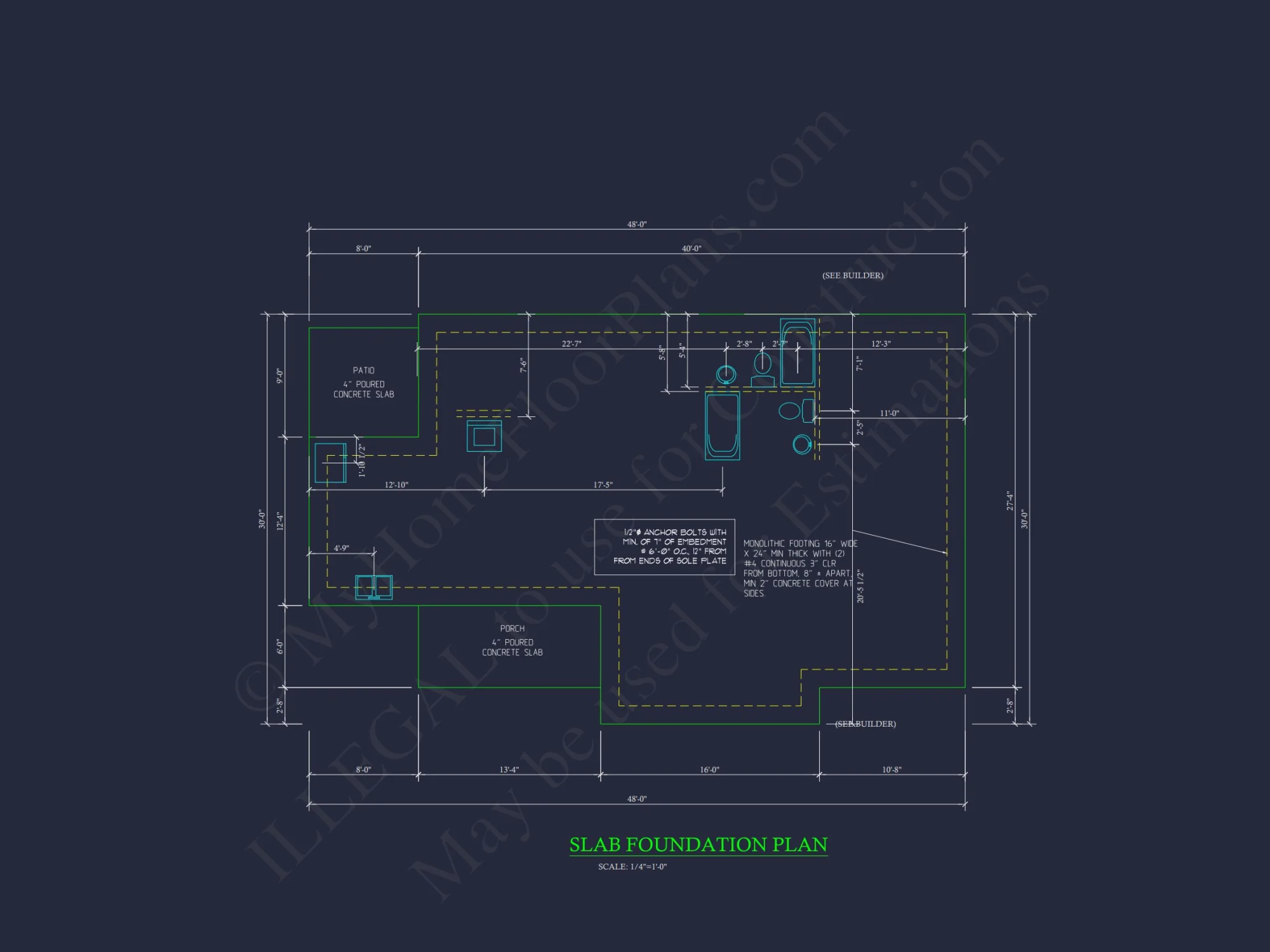 Small Ranch house Plan with Open Floor Blueprint & CAD Designs