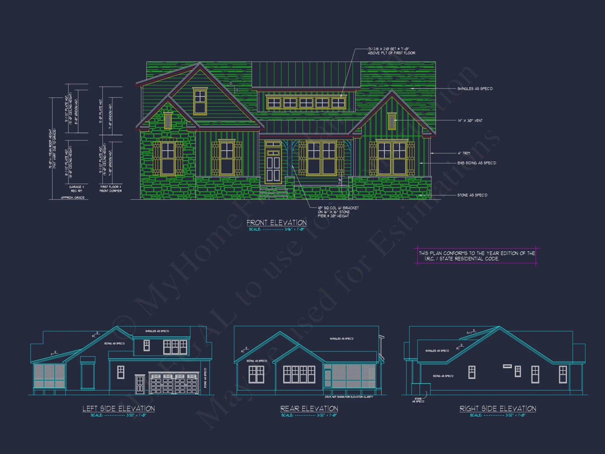 Modern Craftsman Designs with CAD Blueprints