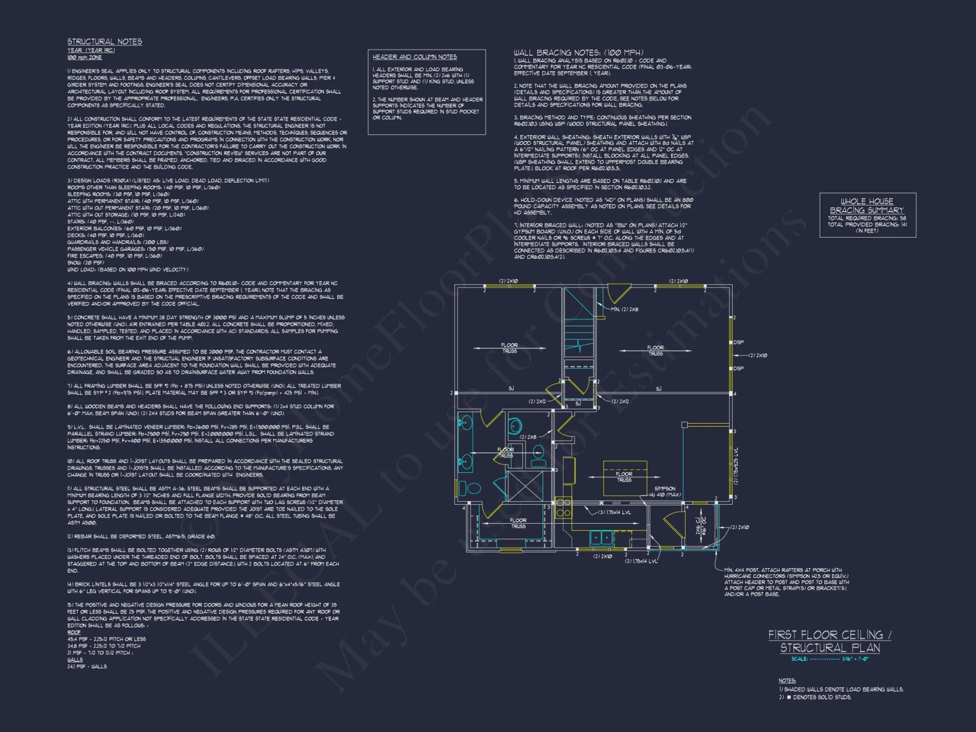 Modern house Floor Plan with Blueprint Designs and CAD Files
