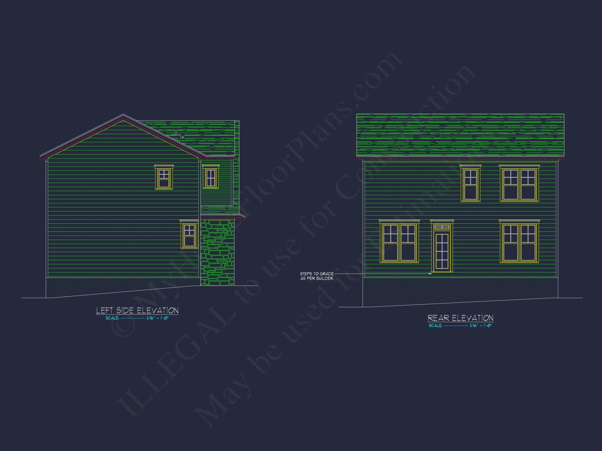 Modern house Floor Plan with Blueprint Designs and CAD Files