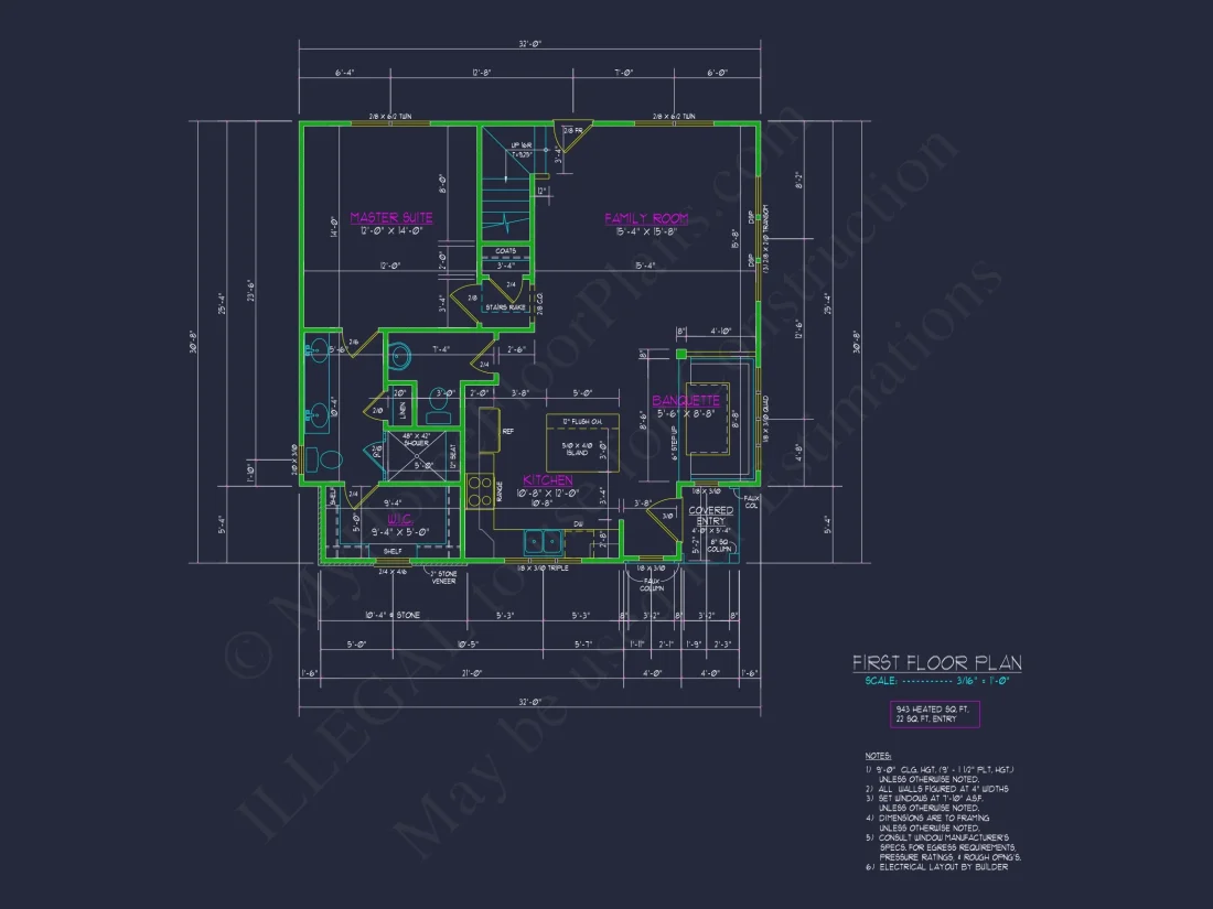 Modern house Floor Plan with Blueprint Designs and CAD Files
