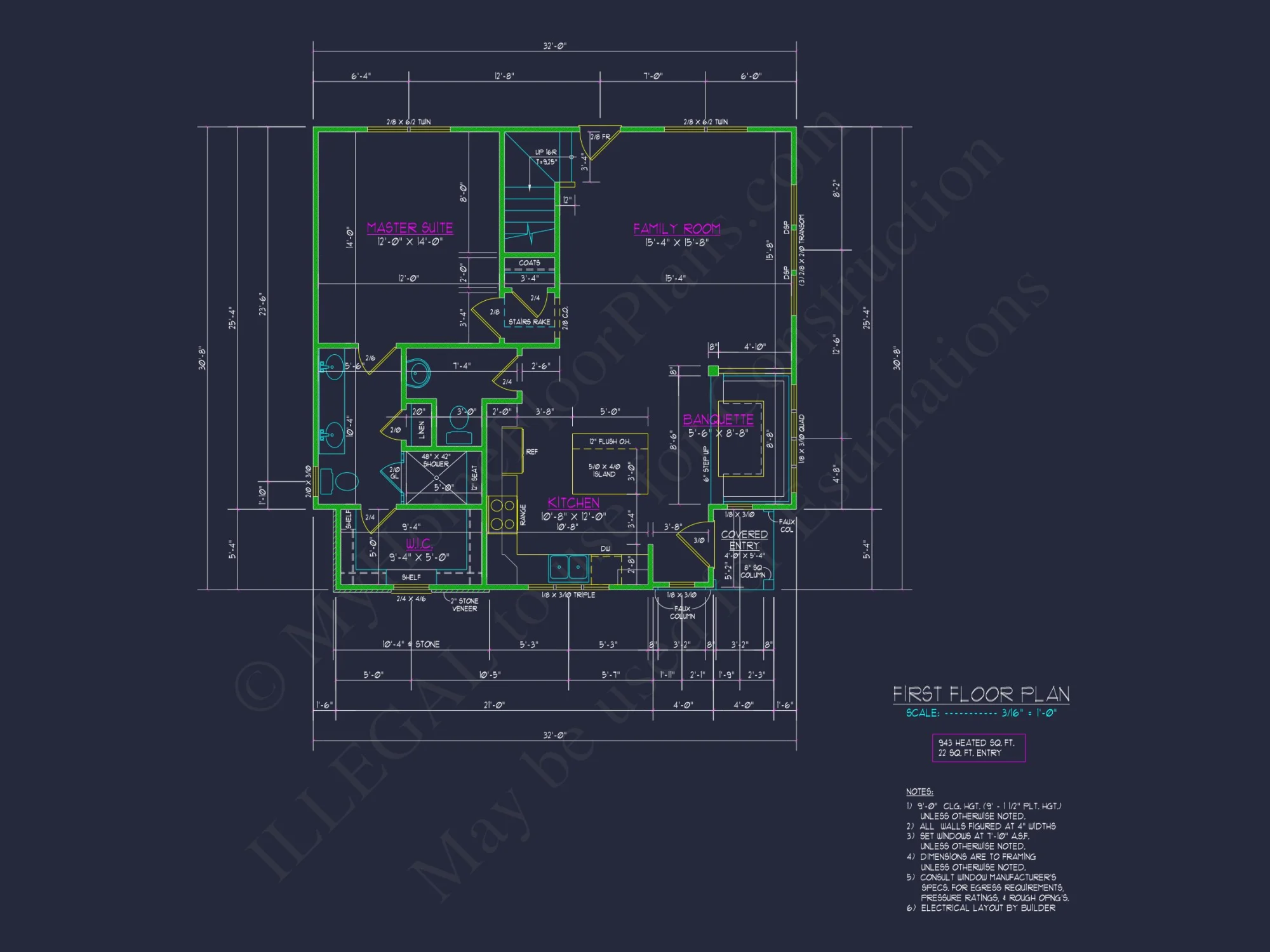 Modern house Floor Plan with Blueprint Designs and CAD Files