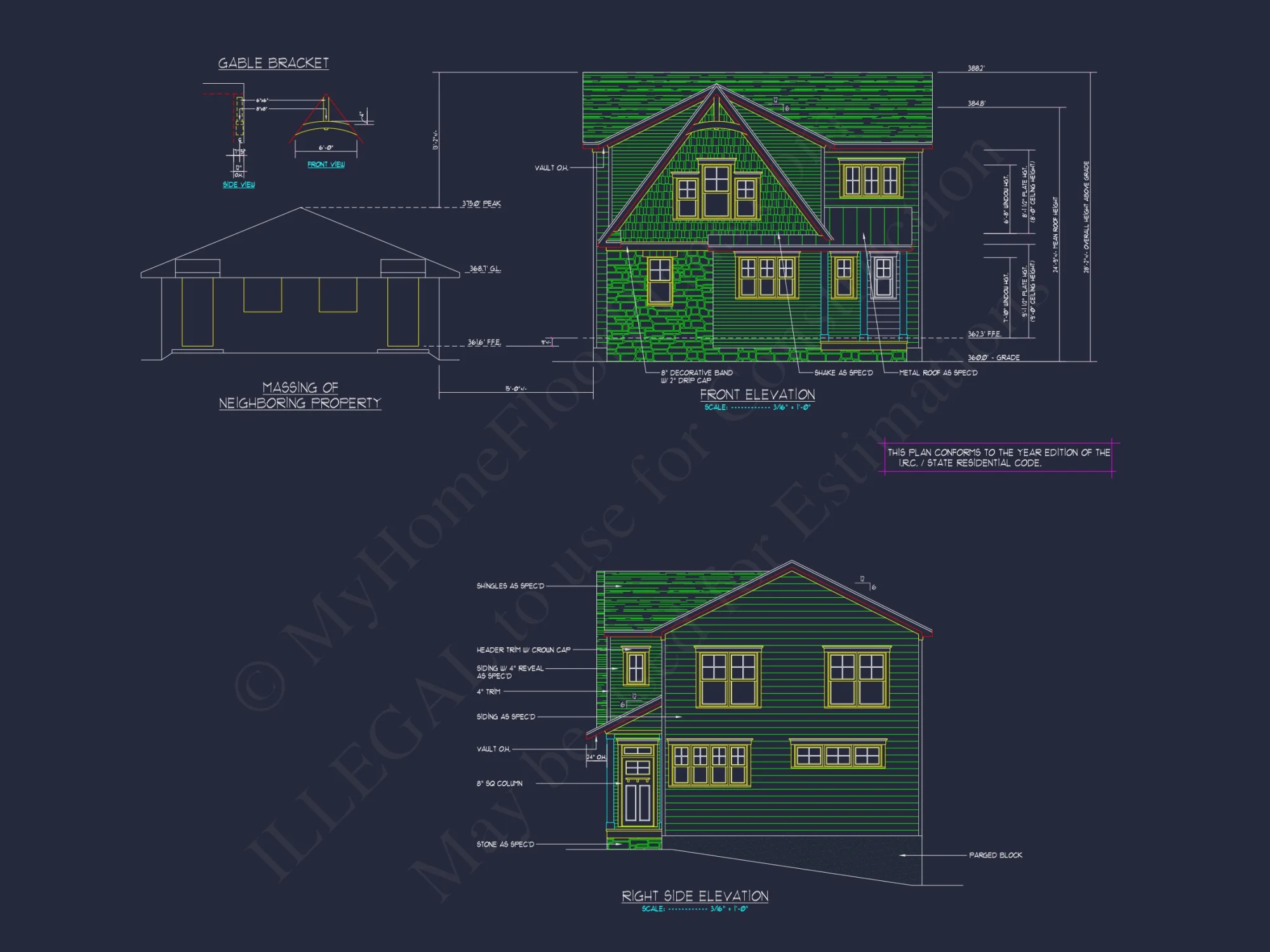 Modern house Floor Plan with Blueprint Designs and CAD Files