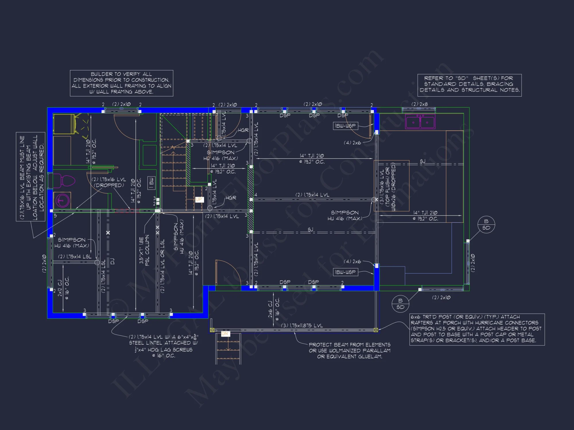 Modern Craftsman house Plan: Floor Plan, Blueprint, CAD Designs
