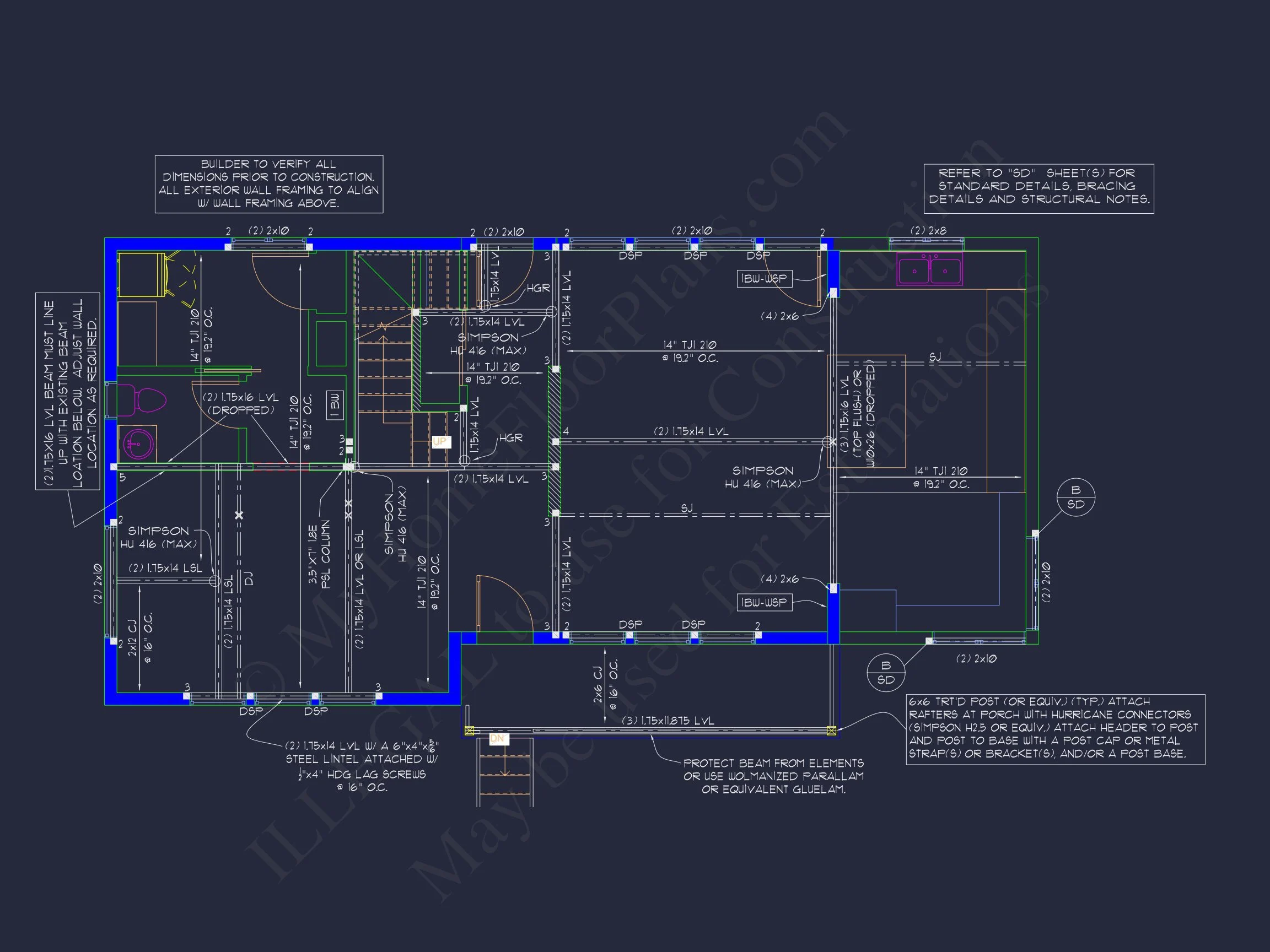 Modern Craftsman house Plan: Floor Plan, Blueprint, CAD Designs