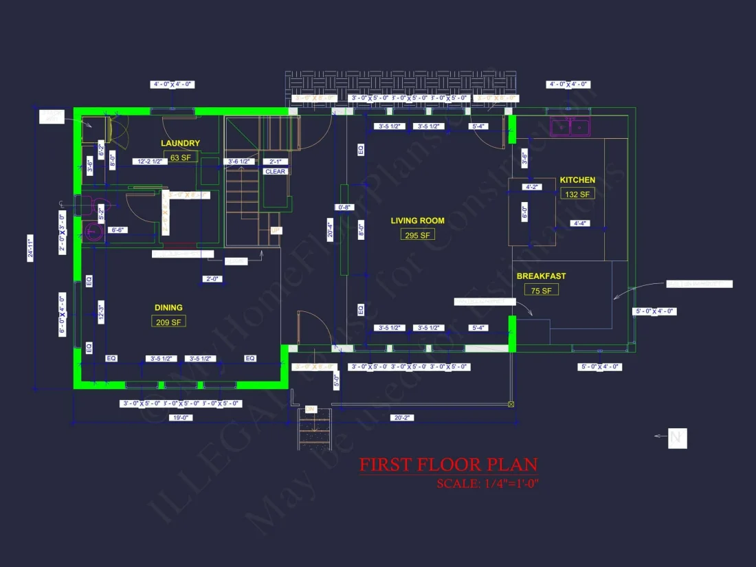 Modern Craftsman house Plan: Floor Plan, Blueprint, CAD Designs