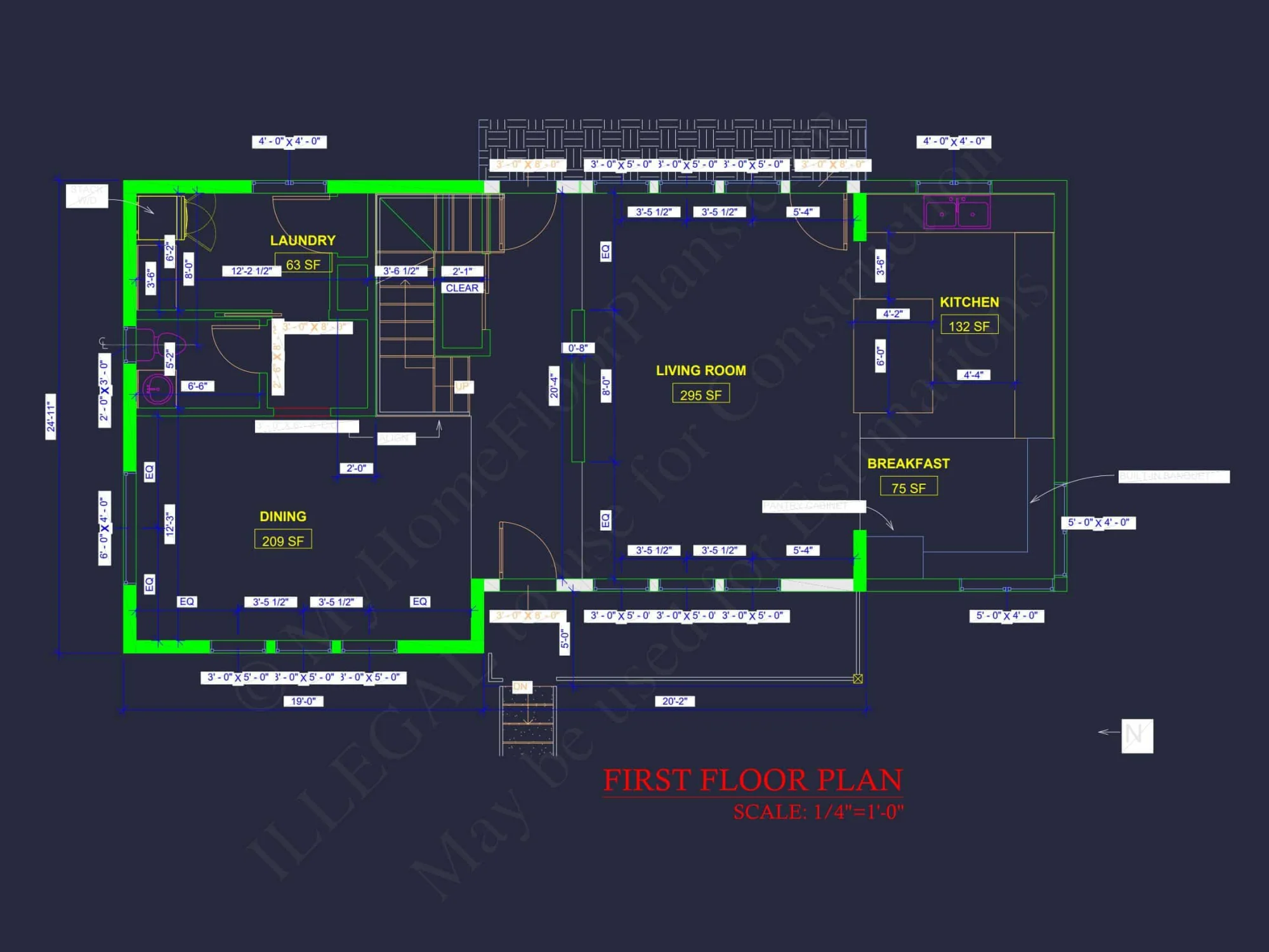 Modern Craftsman house Plan: Floor Plan, Blueprint, CAD Designs