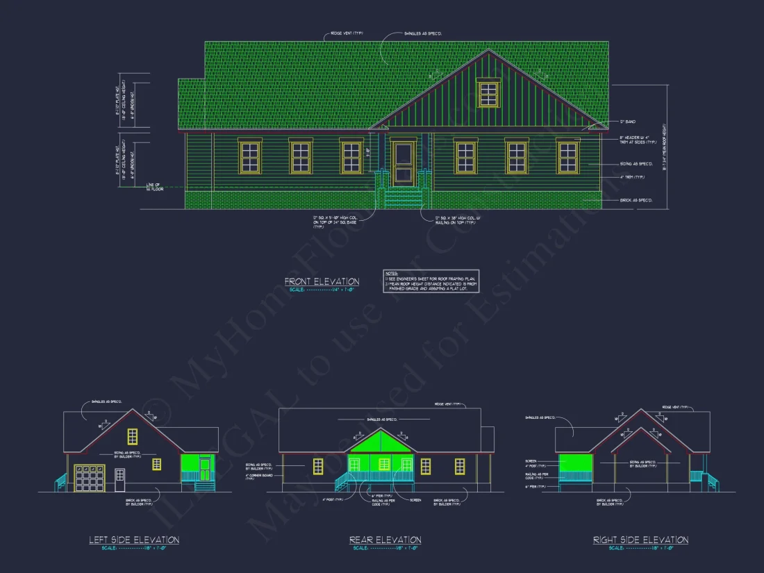 house Design Blueprint: Floor Plan and CAD Architecture
