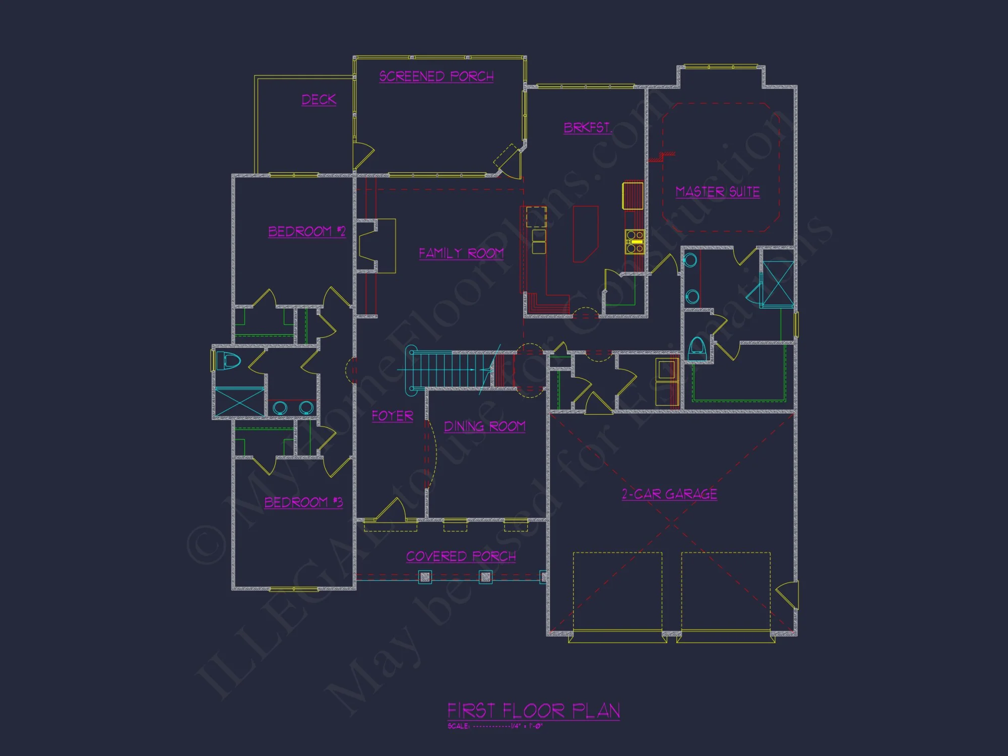 Modern Craftsman house Design Floor Plan Blueprint