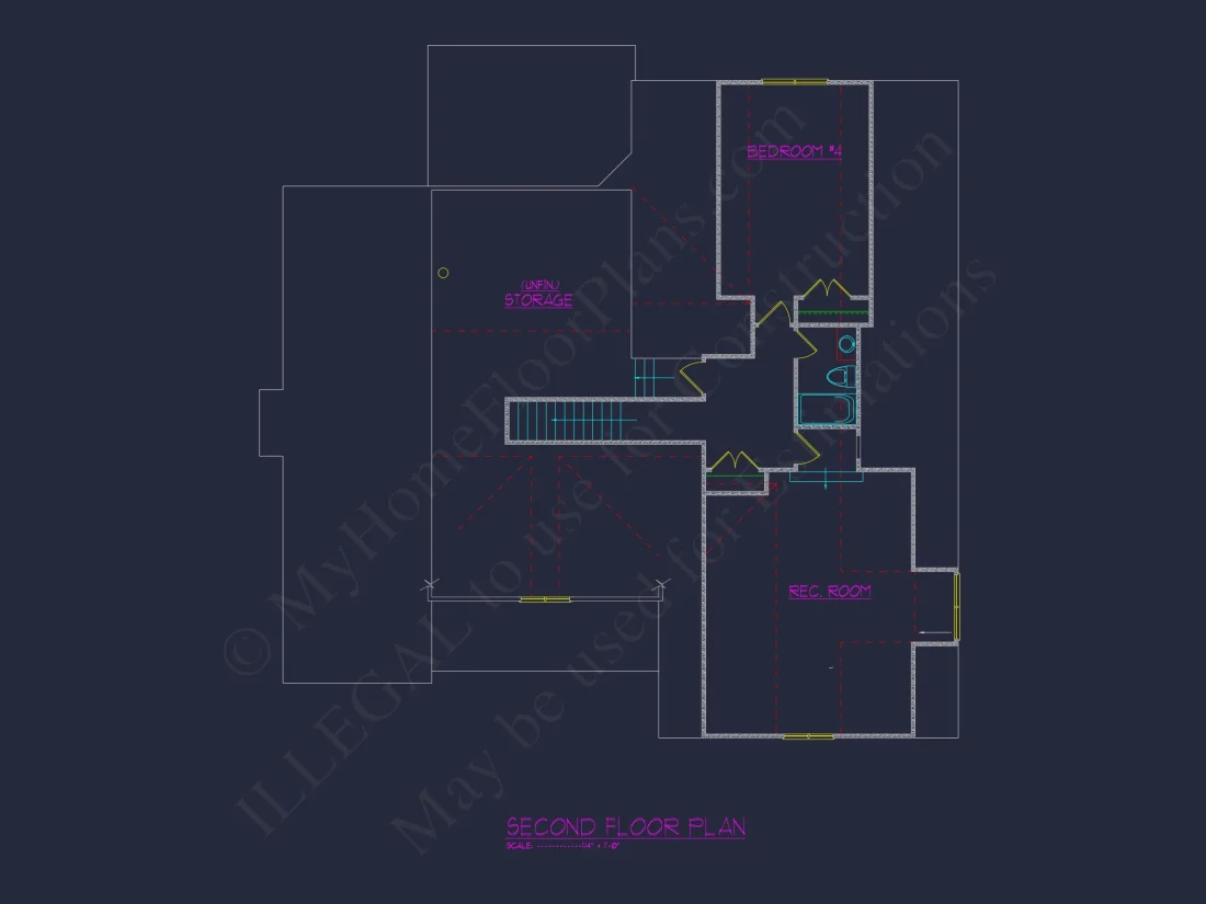 Modern Craftsman house Design Floor Plan Blueprint